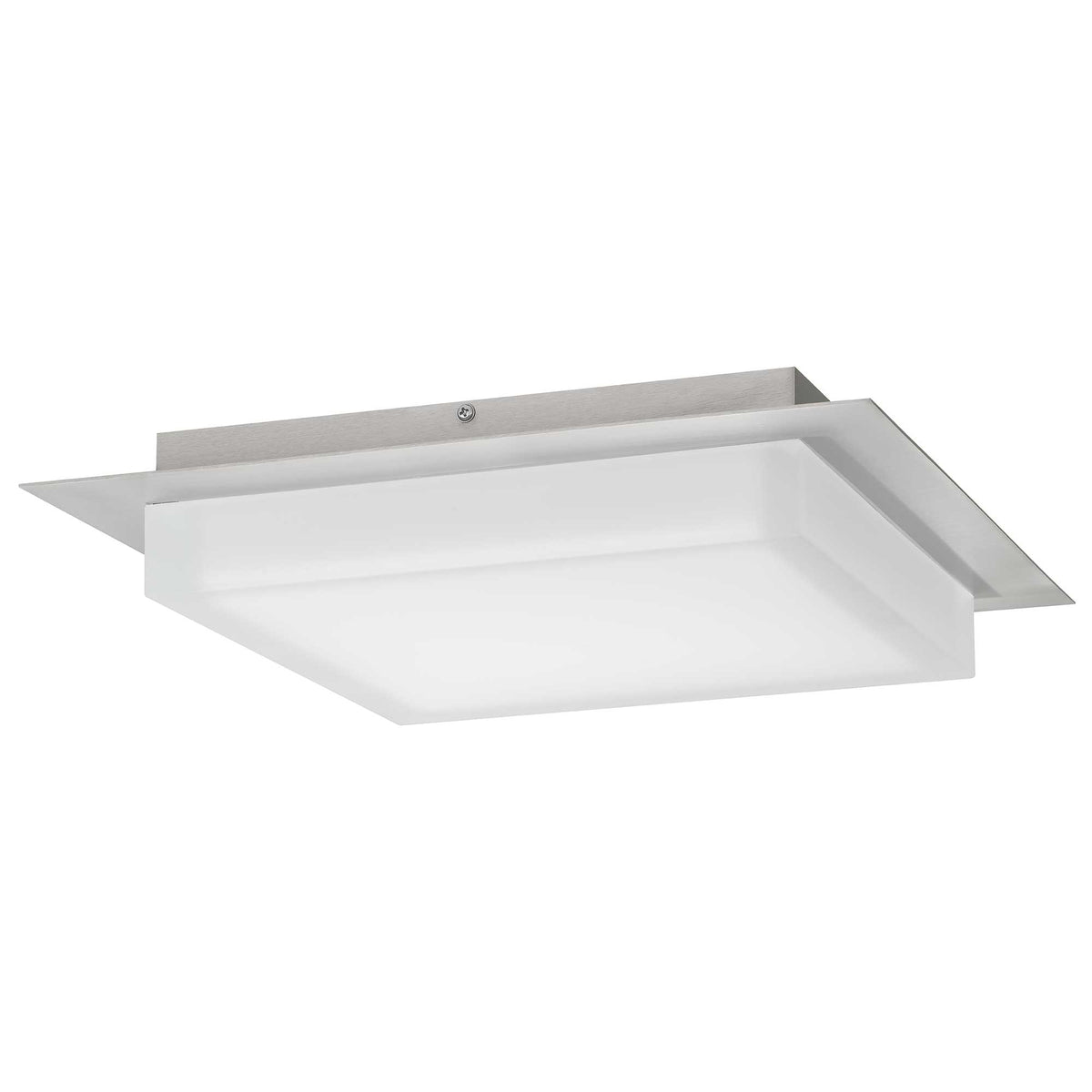 14-Inch Brushed Stainless Steel Foursquare Outdoor LED Flush Mount