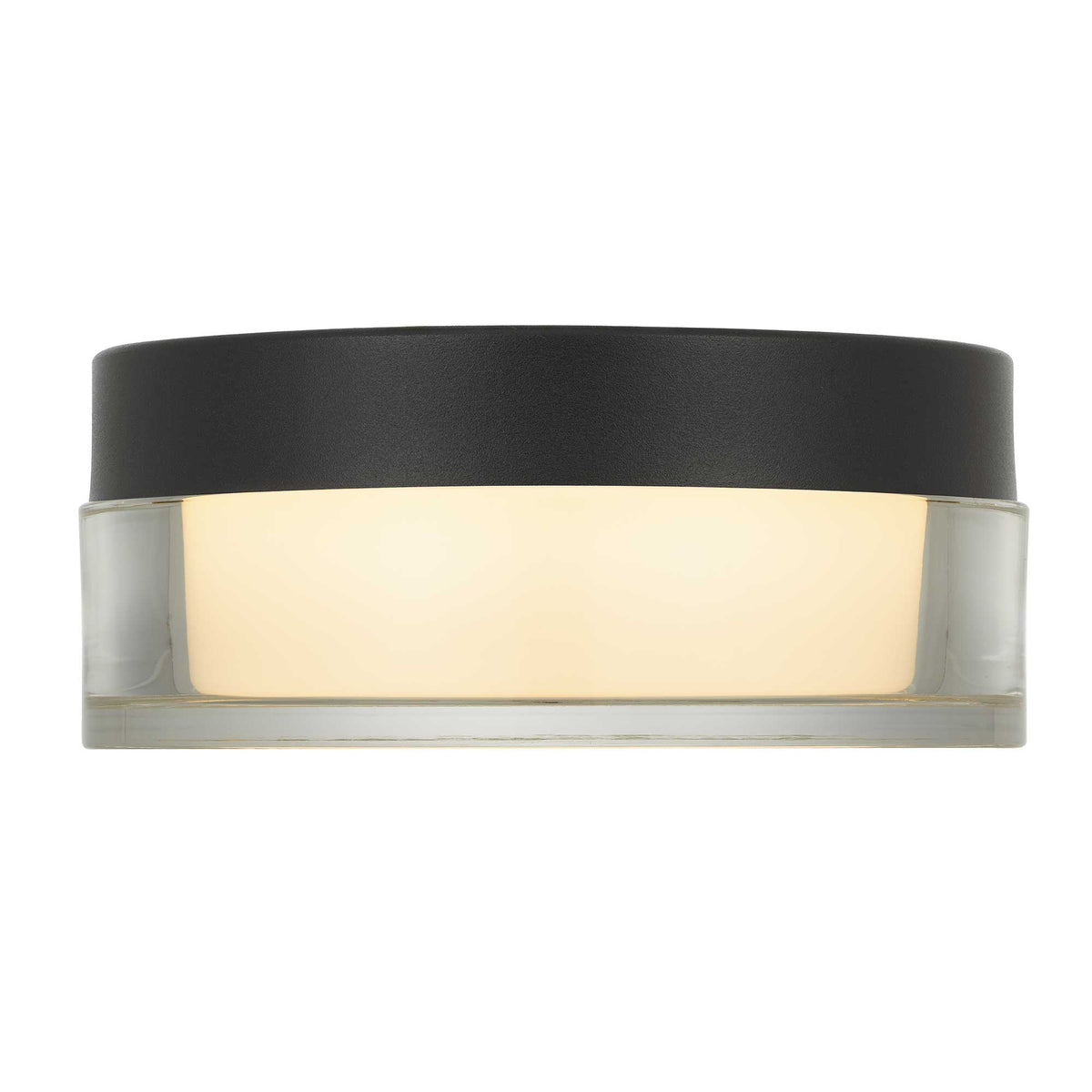 6-Inch Sand Black Sunspot Outdoor LED Flush Mount
