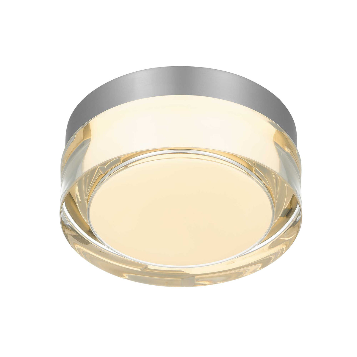6-Inch Brushed Stainless Steel Sunspot Outdoor LED Flush Mount