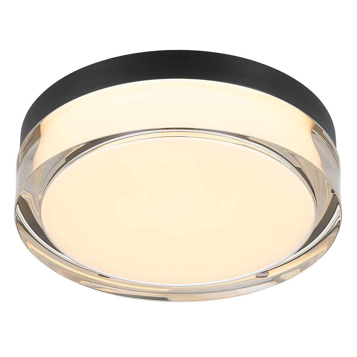 9-Inch Sand Black Sunspot Outdoor LED Flush Mount