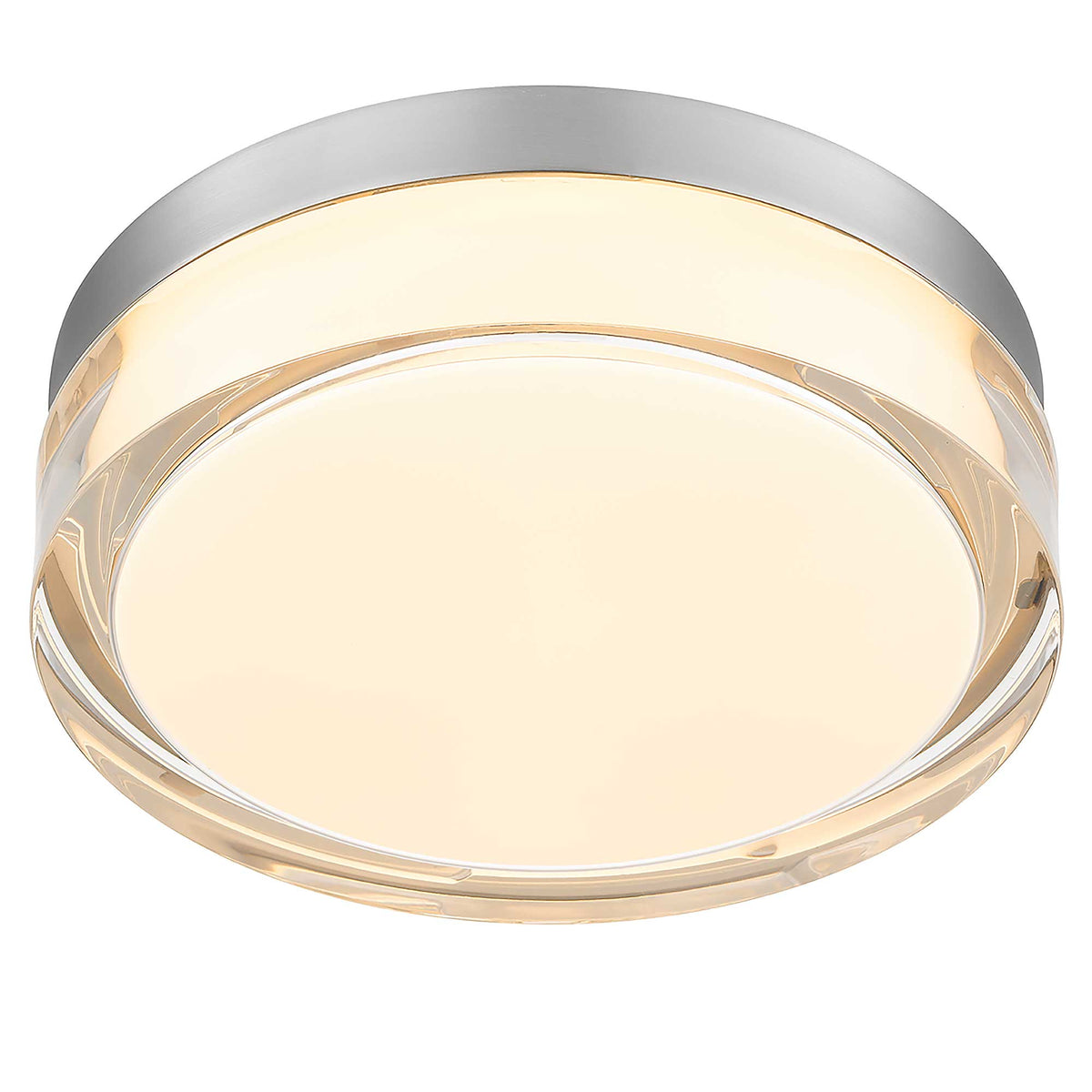 9-Inch Brushed Stainless Steel Sunspot Outdoor LED Flush Mount