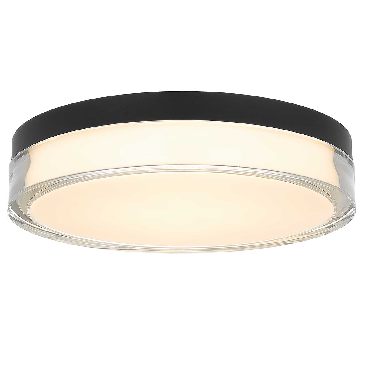 12-Inch Sand Black Sunspot Outdoor LED Flush Mount
