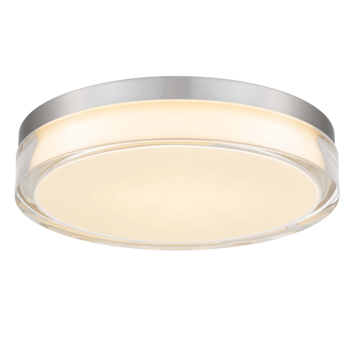 12-Inch Brushed Stainless Steel Sunspot Outdoor LED Flush Mount
