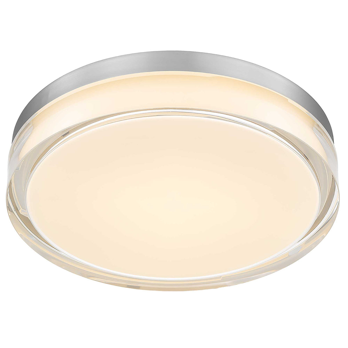 12-Inch Brushed Stainless Steel Sunspot Outdoor LED Flush Mount