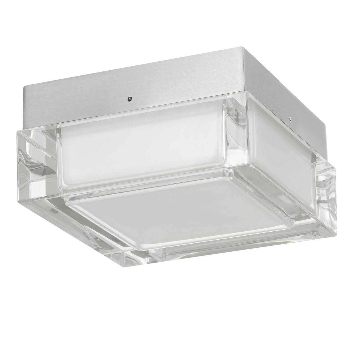 5-Inch Brushed Stainless Steel Box Outdoor LED Flush Mount