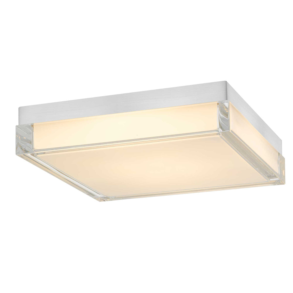 11-Inch Brushed Stainless Steel Box Outdoor LED Flush Mount