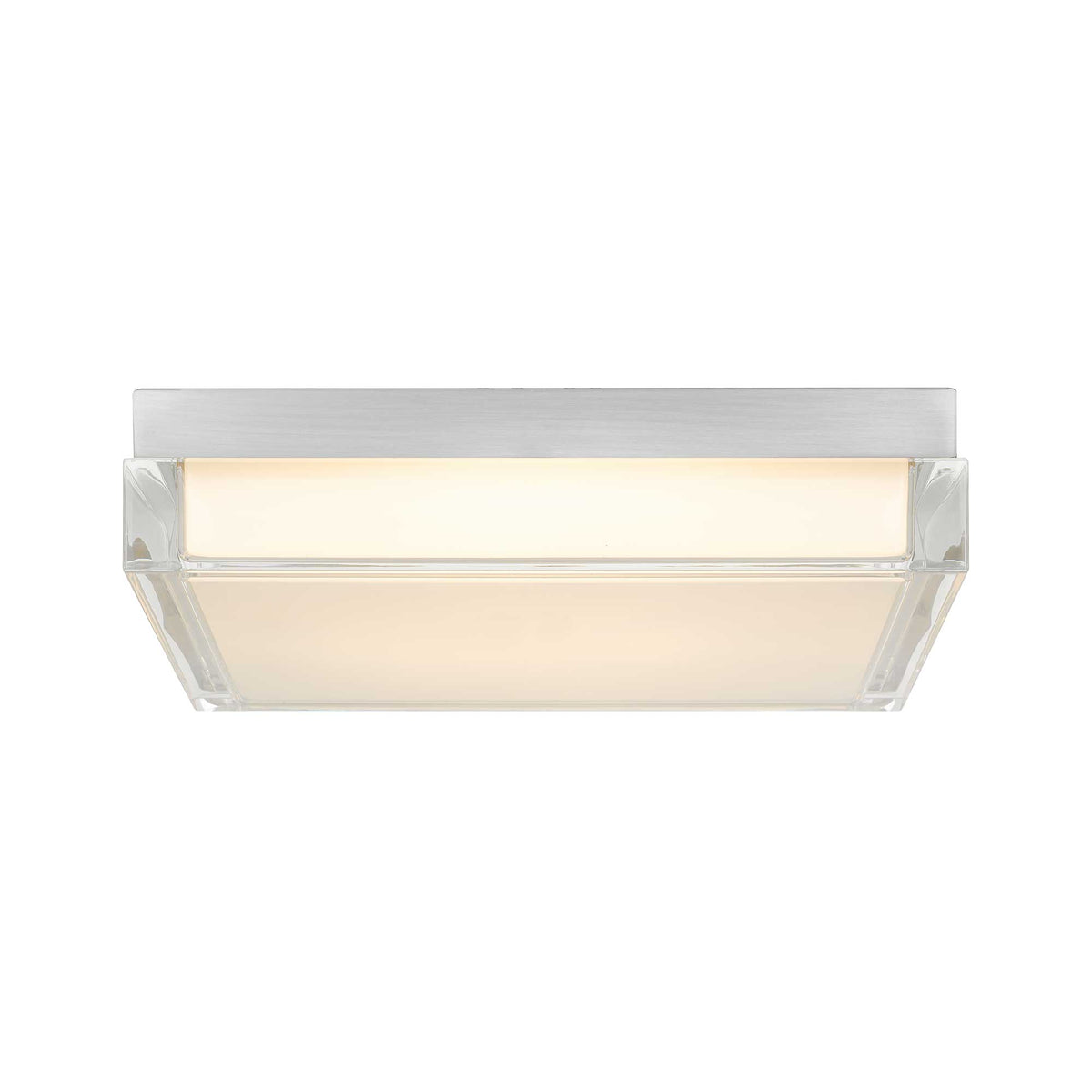 11-Inch Brushed Stainless Steel Box Outdoor LED Flush Mount