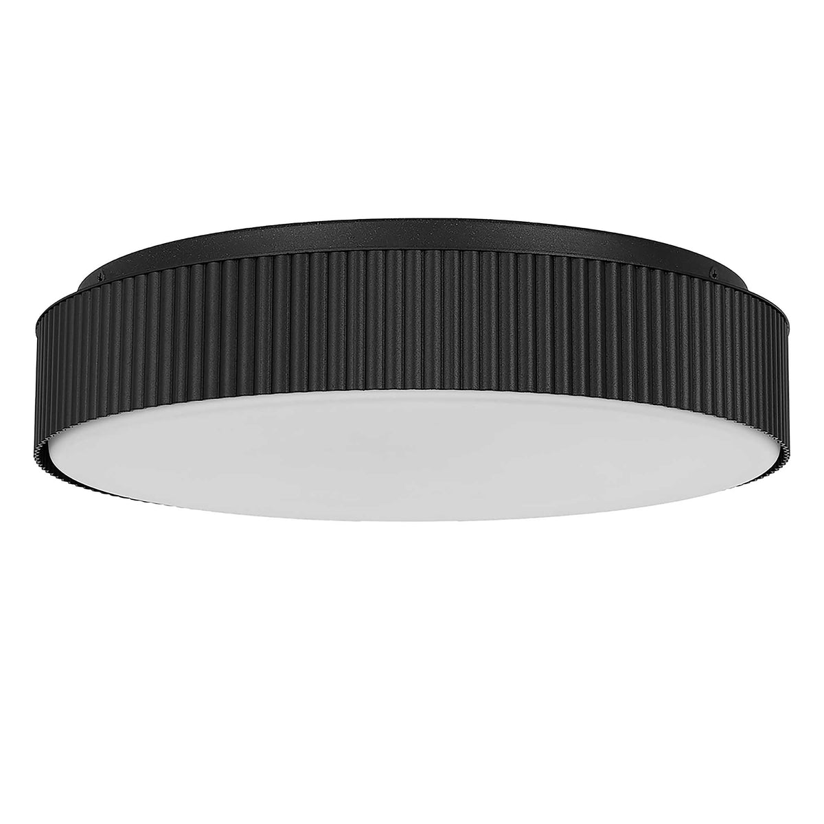 13-Inch Sand Black Channel Outdoor LED Flush Mount