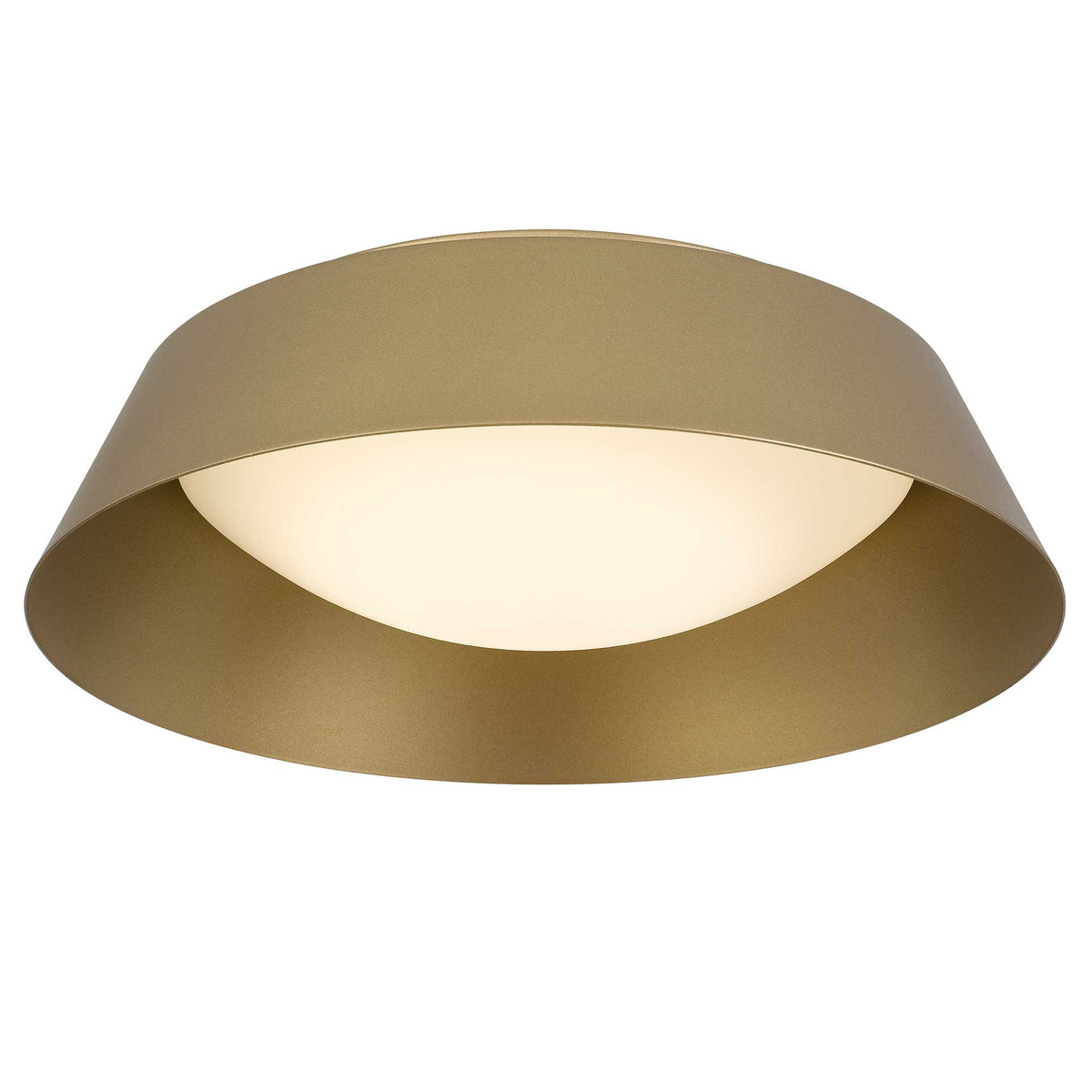 15-Inch Painted Brass Pez Outdoor LED Flush Mount