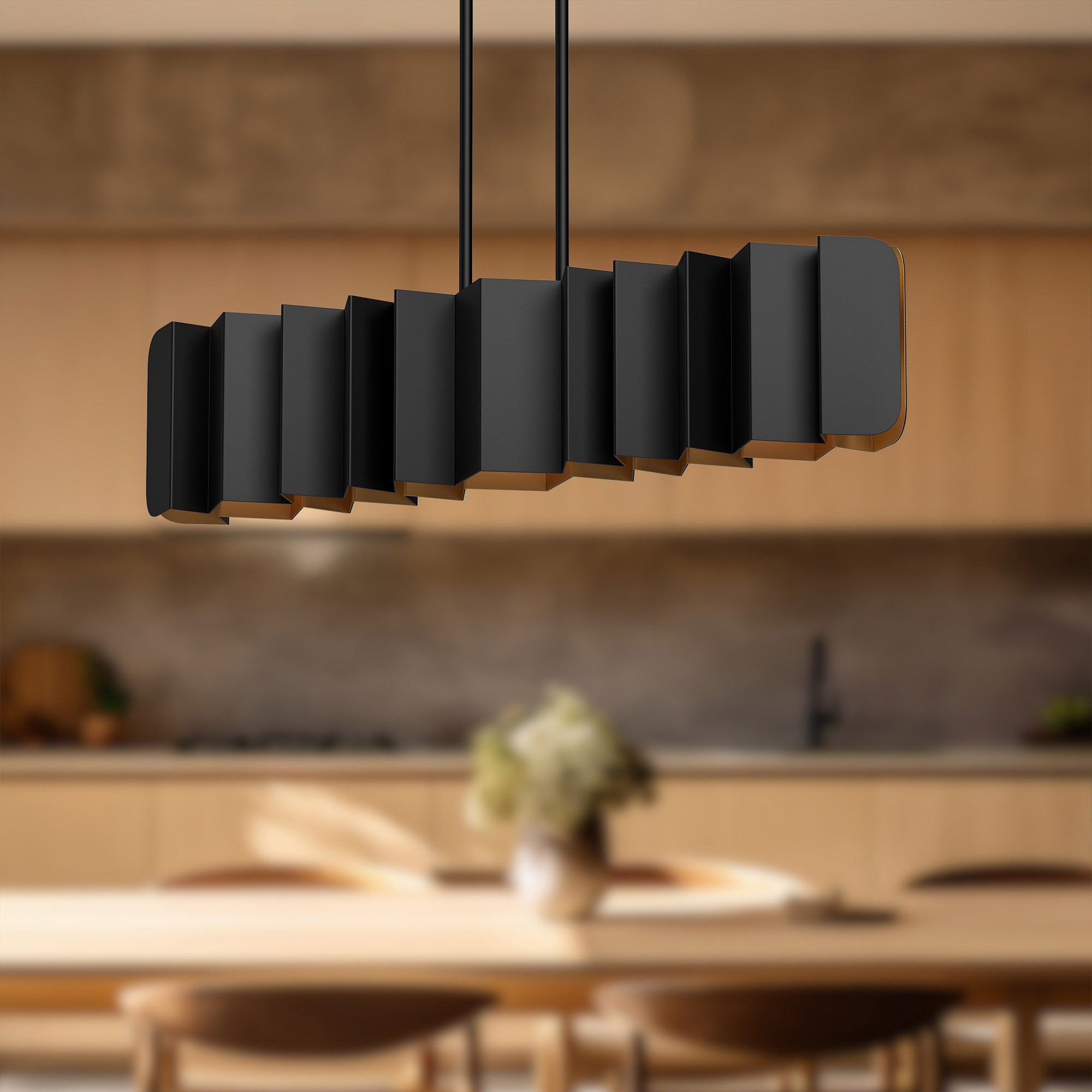 Akira 42-in Steel Linear Pendant