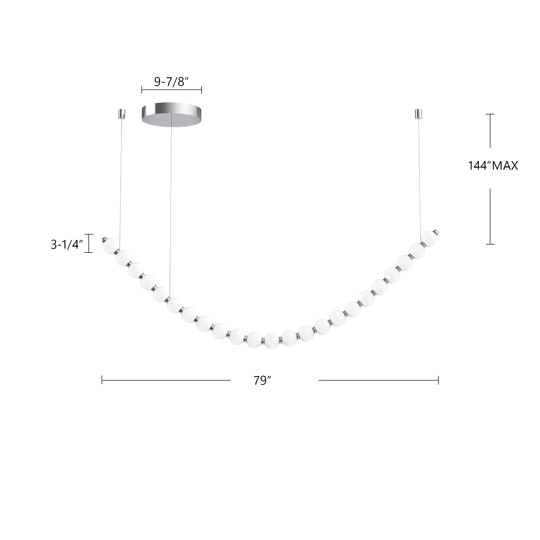 Akoya 23 Light Steel Chandelier
