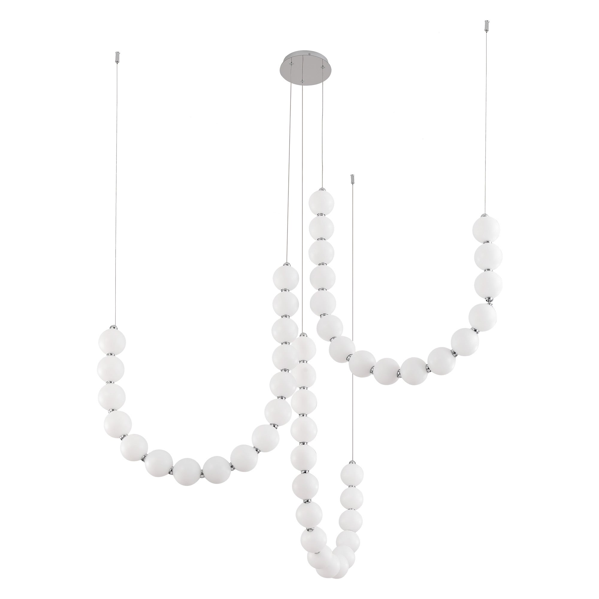 Akoya 48 Light Steel Chandelier