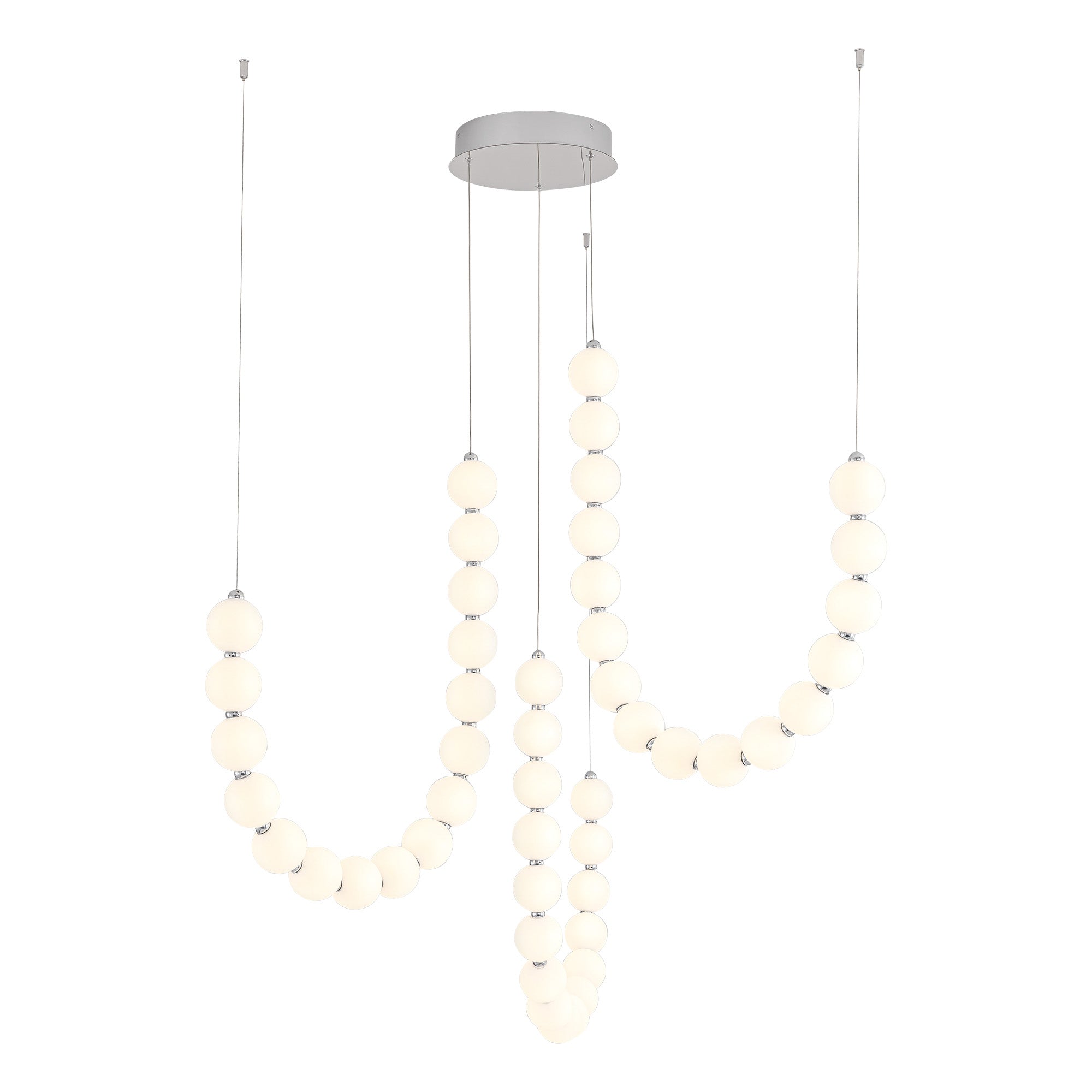 Akoya 48 Light Steel Chandelier