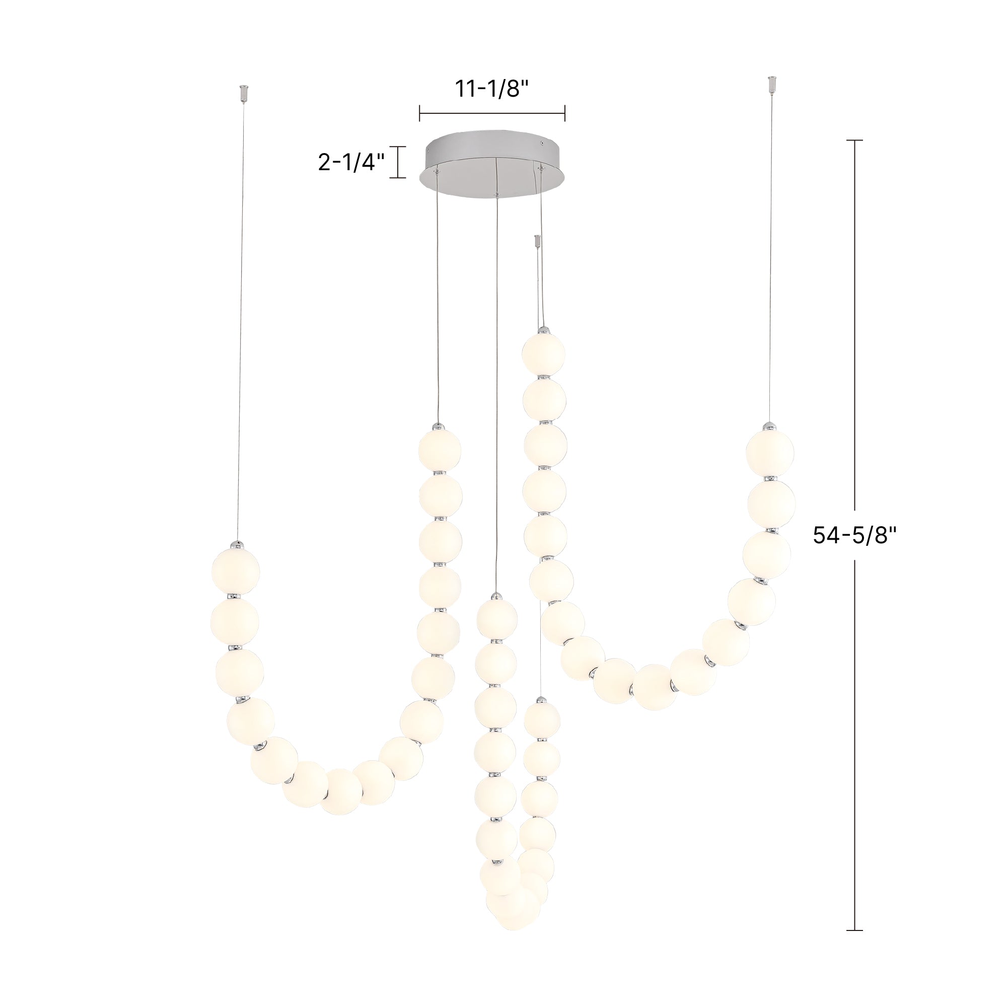 Akoya 48 Light Steel Chandelier