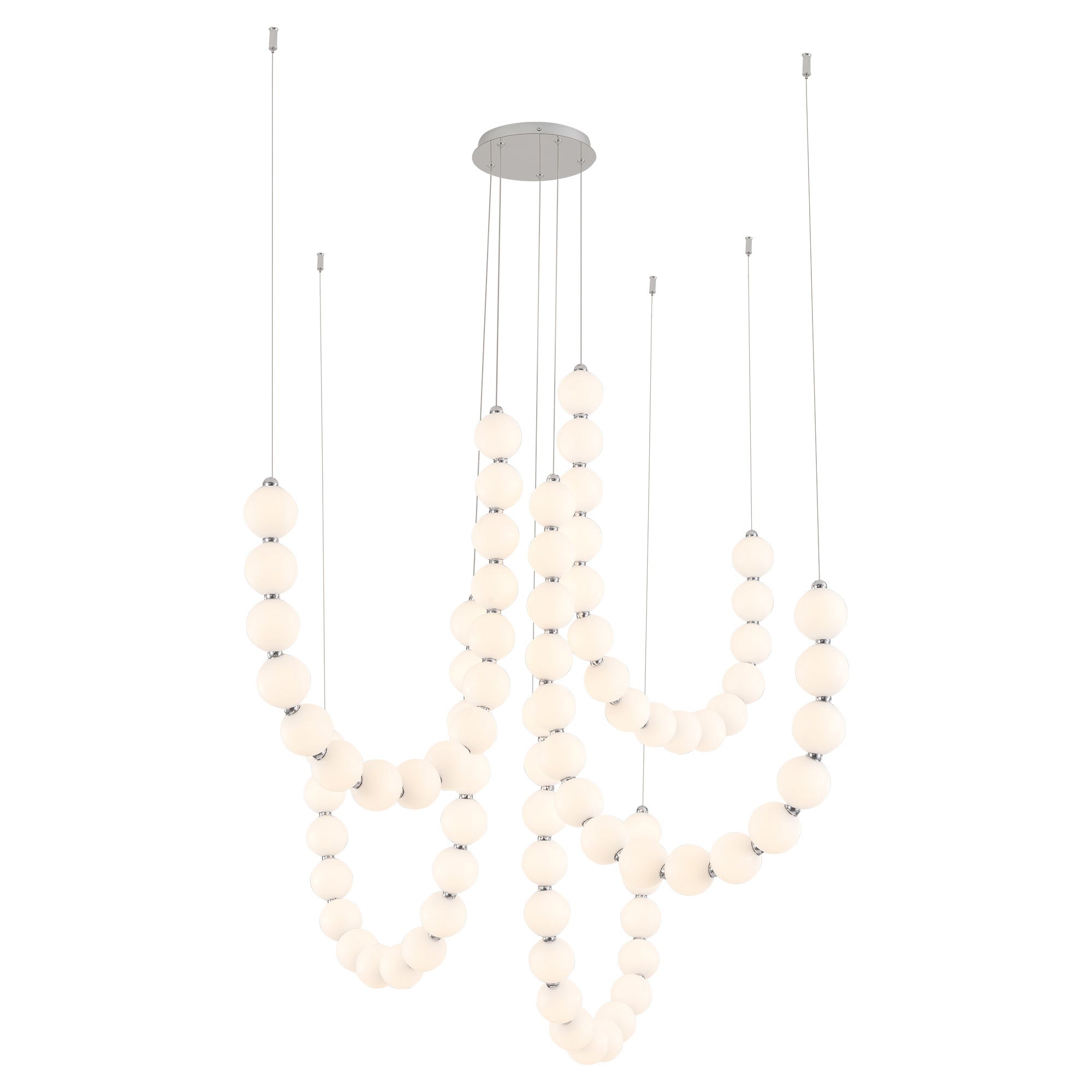 Akoya 80 Light Steel Chandelier