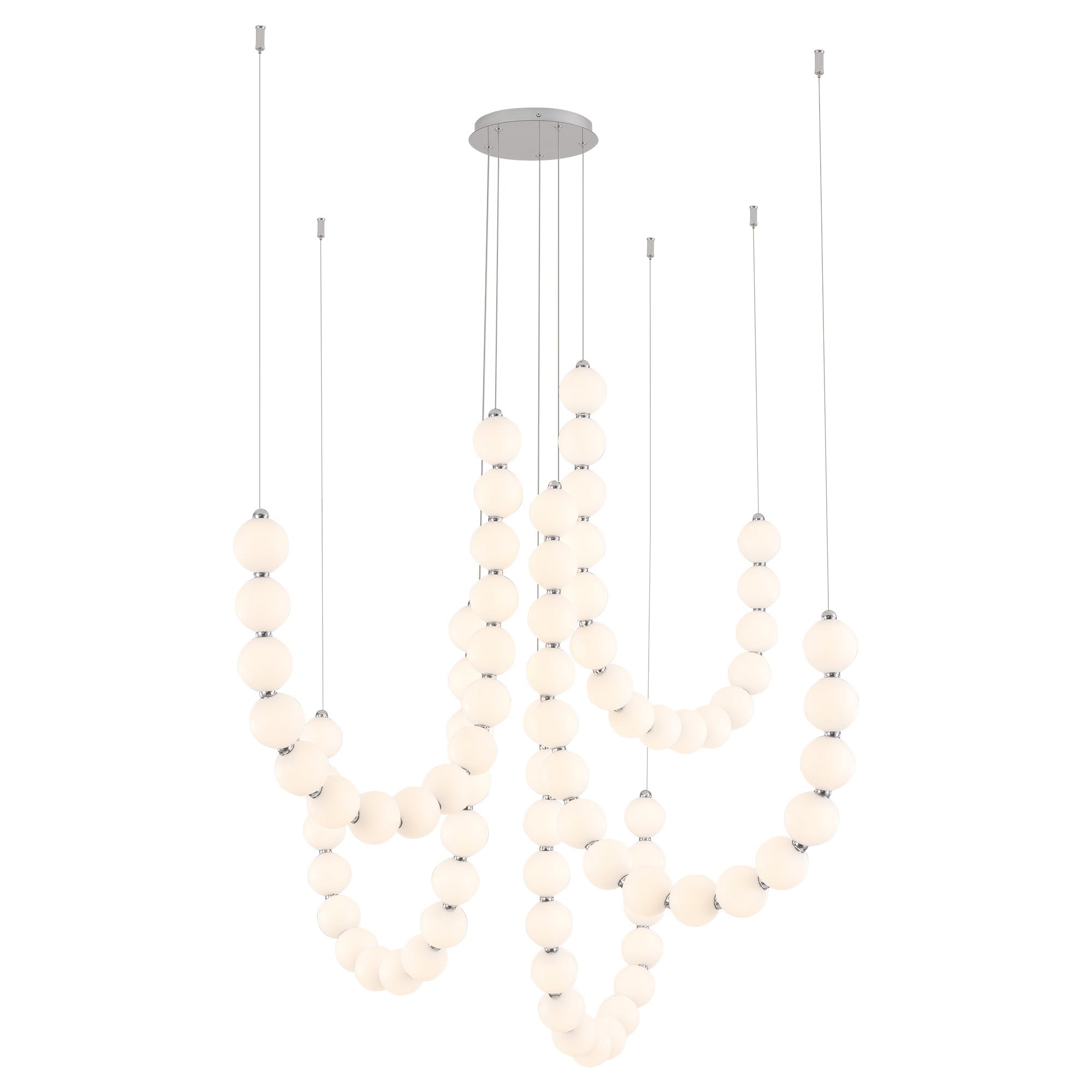 Akoya 80 Light Steel Chandelier