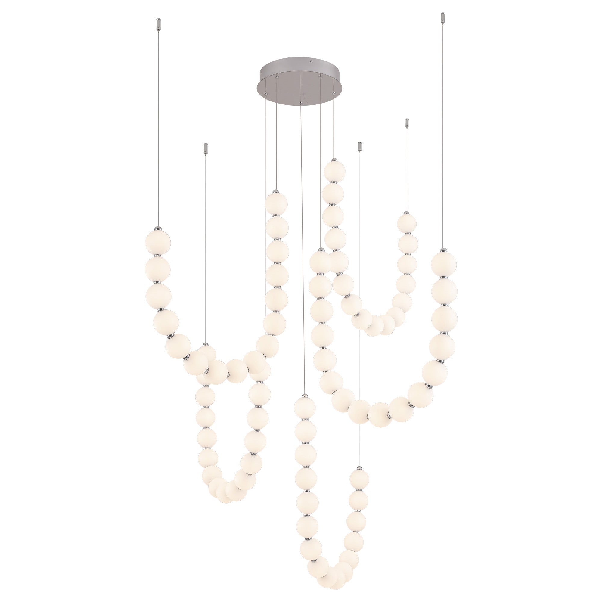Akoya 80 Light Steel Chandelier