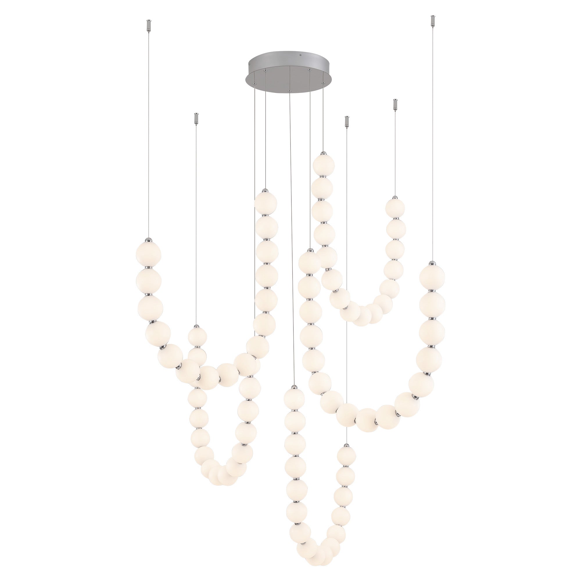 Akoya 80 Light Steel Chandelier