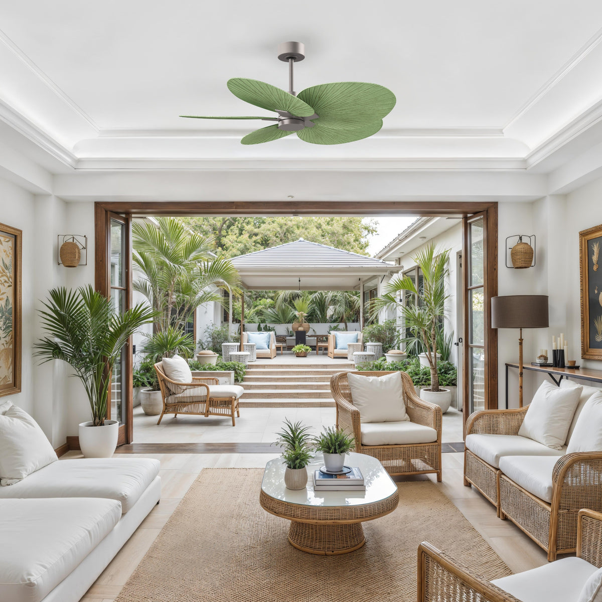 Alessandra Tropical 5-Blade Ceiling Fan Without Light Kit