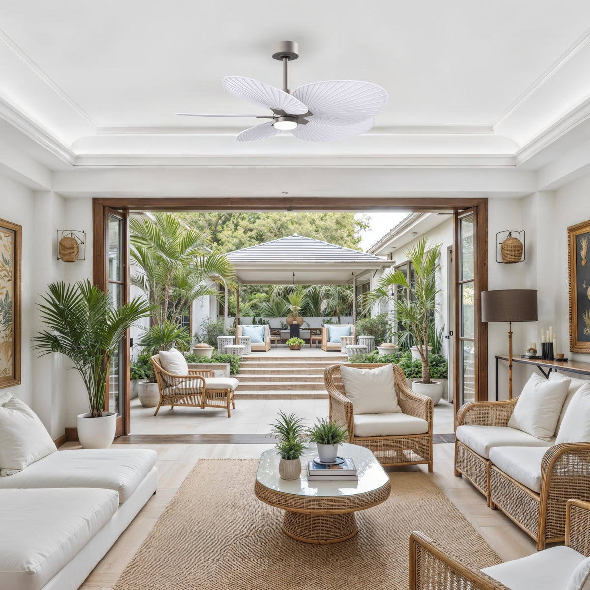 Alessandra Tropical 5-Blade Ceiling Fan with LED Light