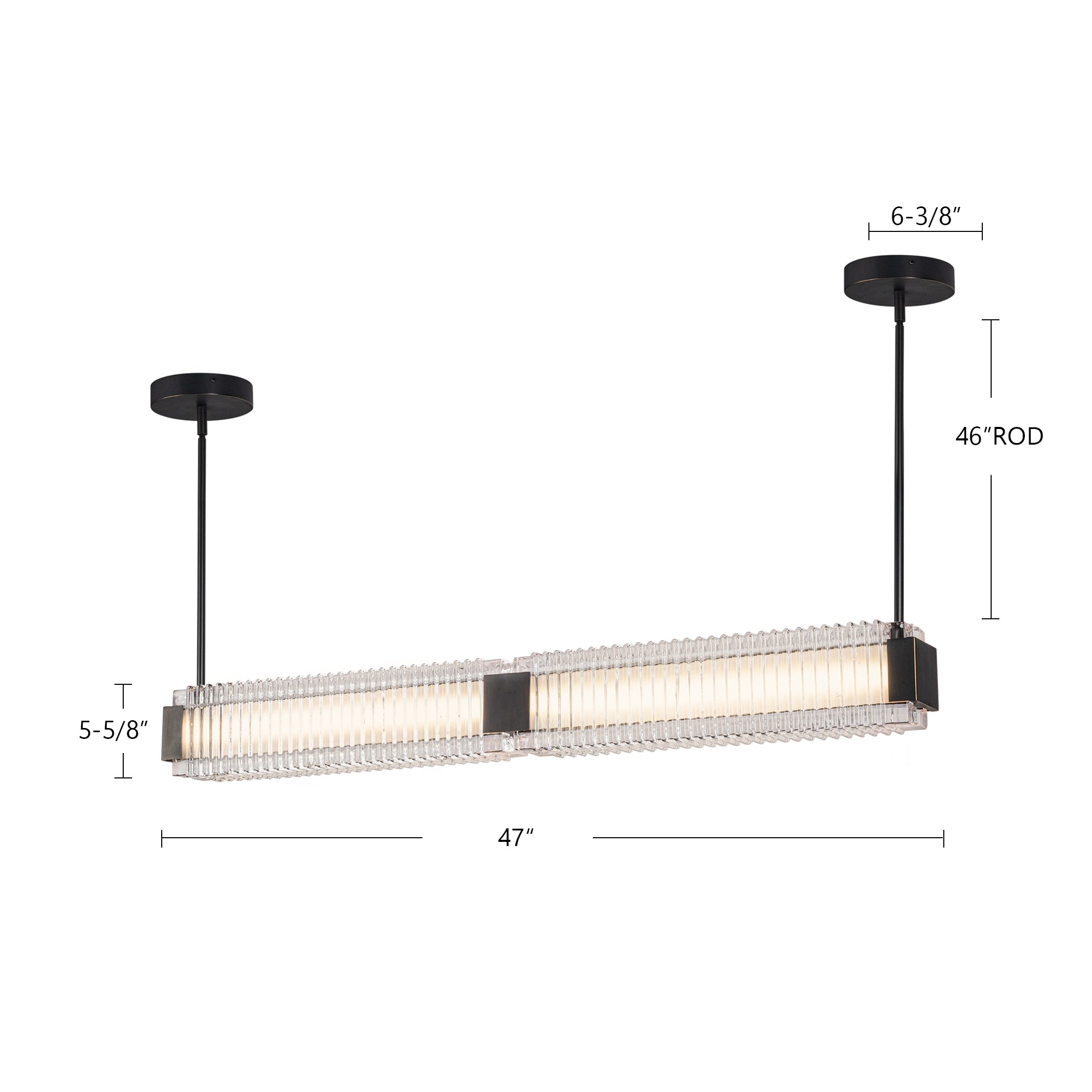 Alai 47-in Steel Linear Pendant