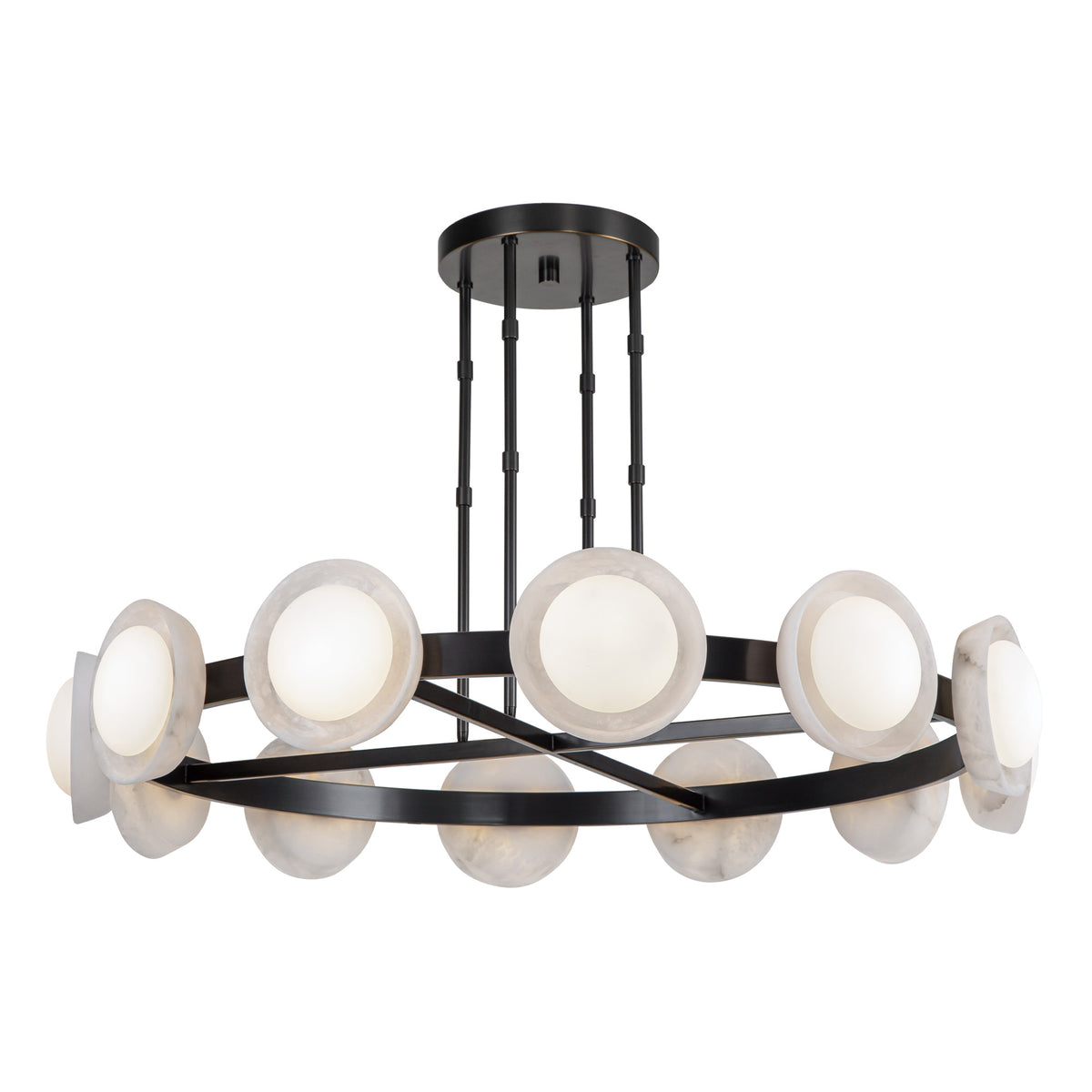 Alonso 50-in Steel Chandelier
