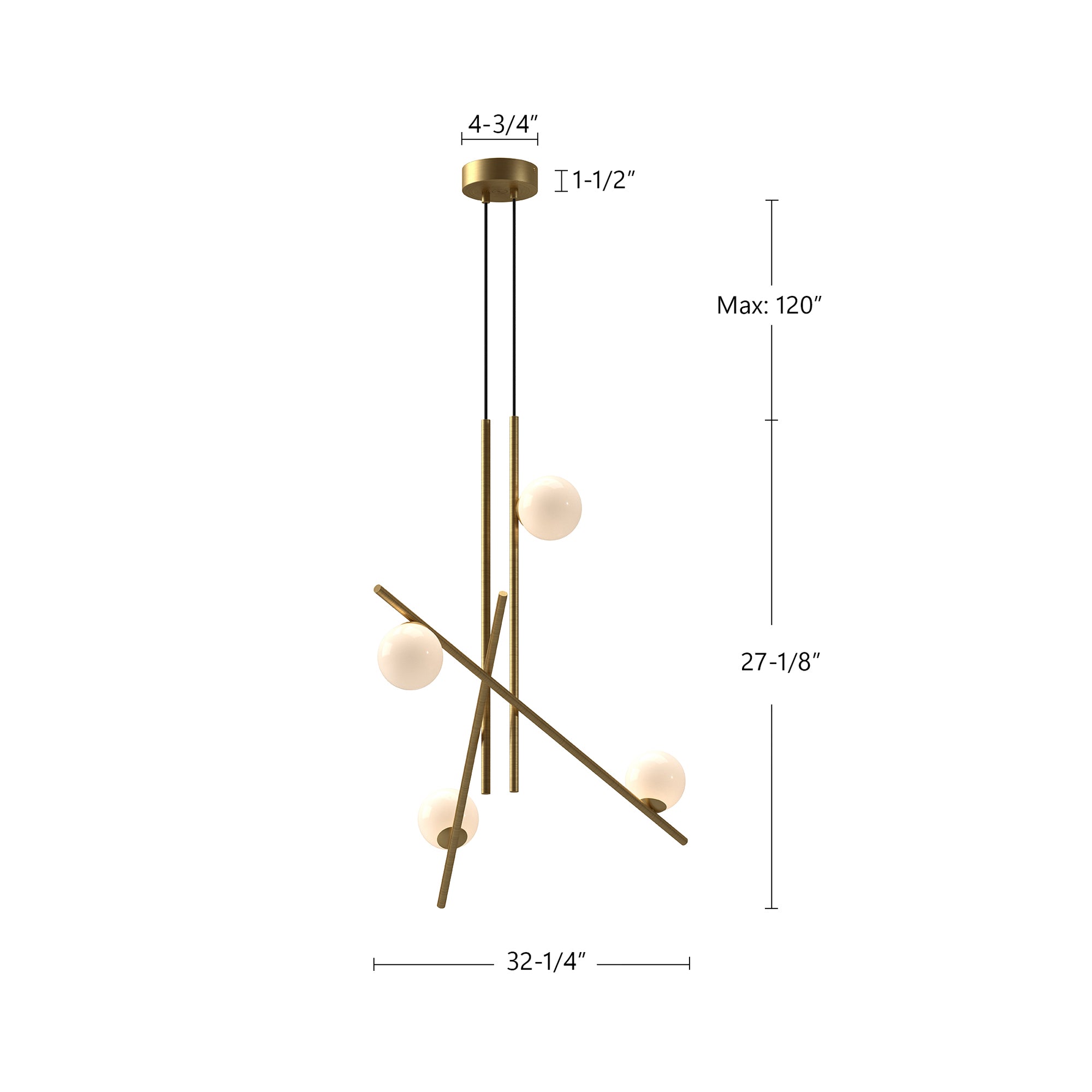 Amara 32-in Steel Chandelier