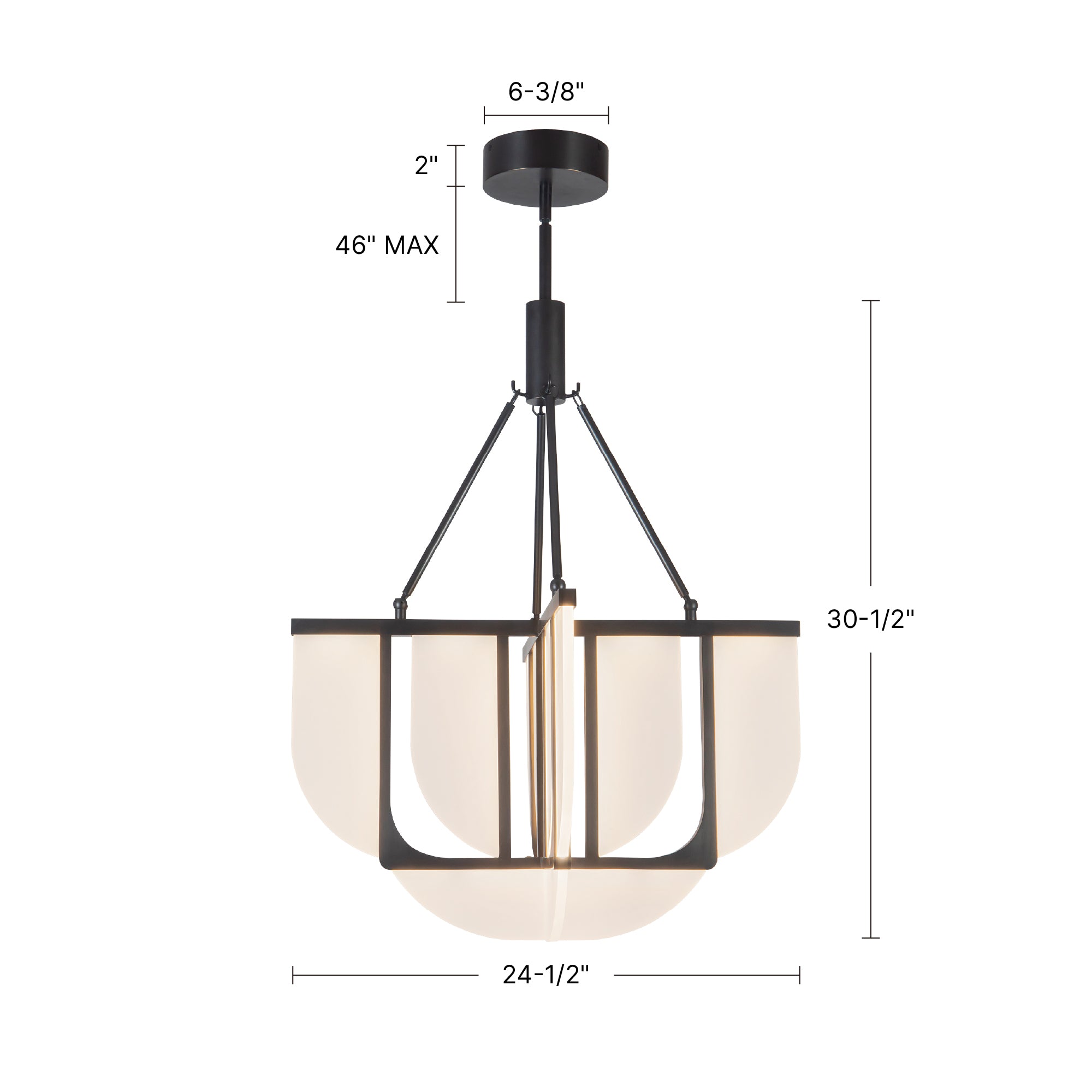 Anders 24-in Steel Chandelier