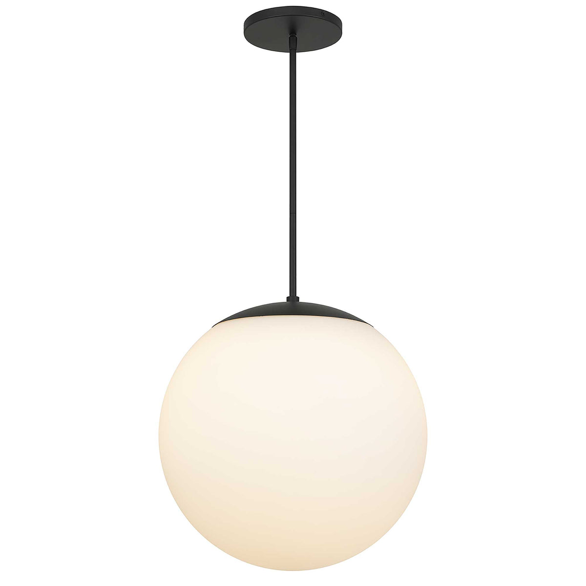 18-Inch Sand Black Rondure Outdoor LED Pendant Light