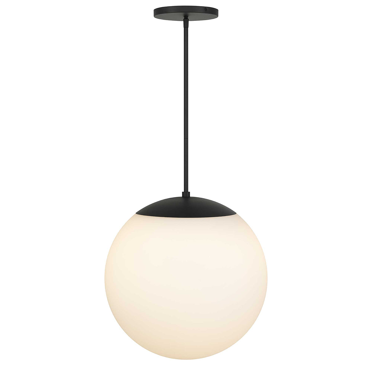 18-Inch Sand Black Rondure Outdoor LED Pendant Light