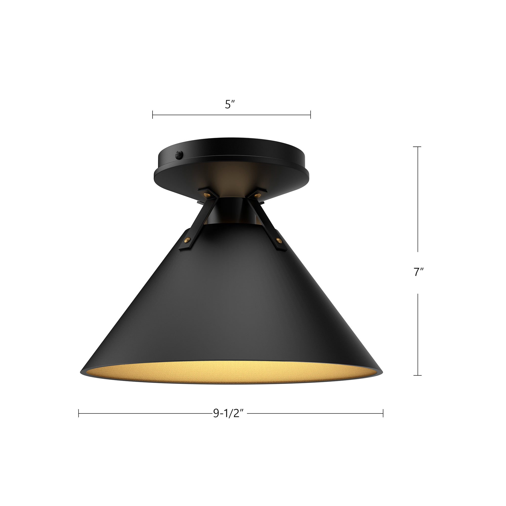 Archer 7-in Steel Flush Mount
