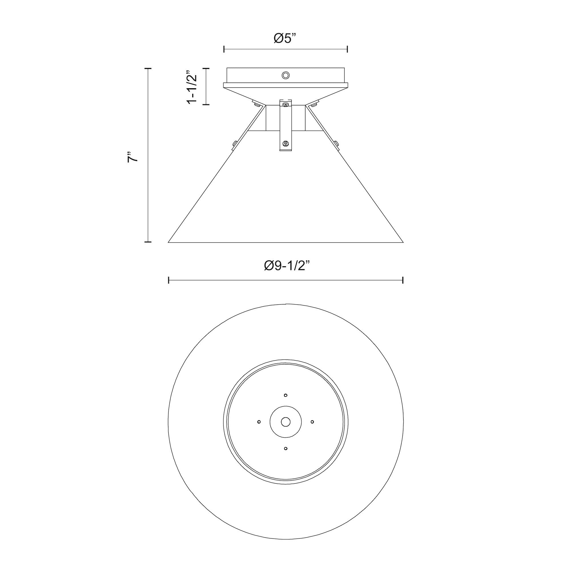 Archer 7-in Steel Flush Mount