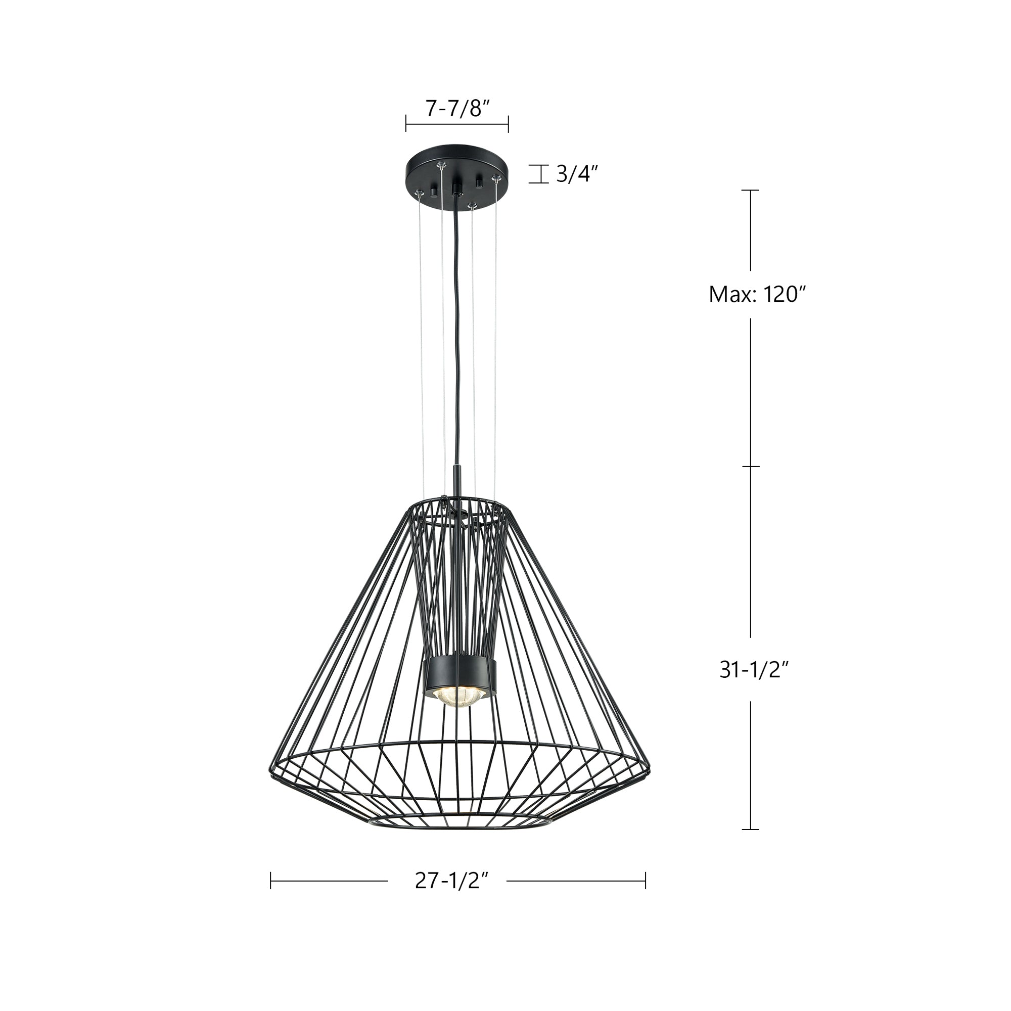 Arctic 28-in Aluminum Outdoor Pendant