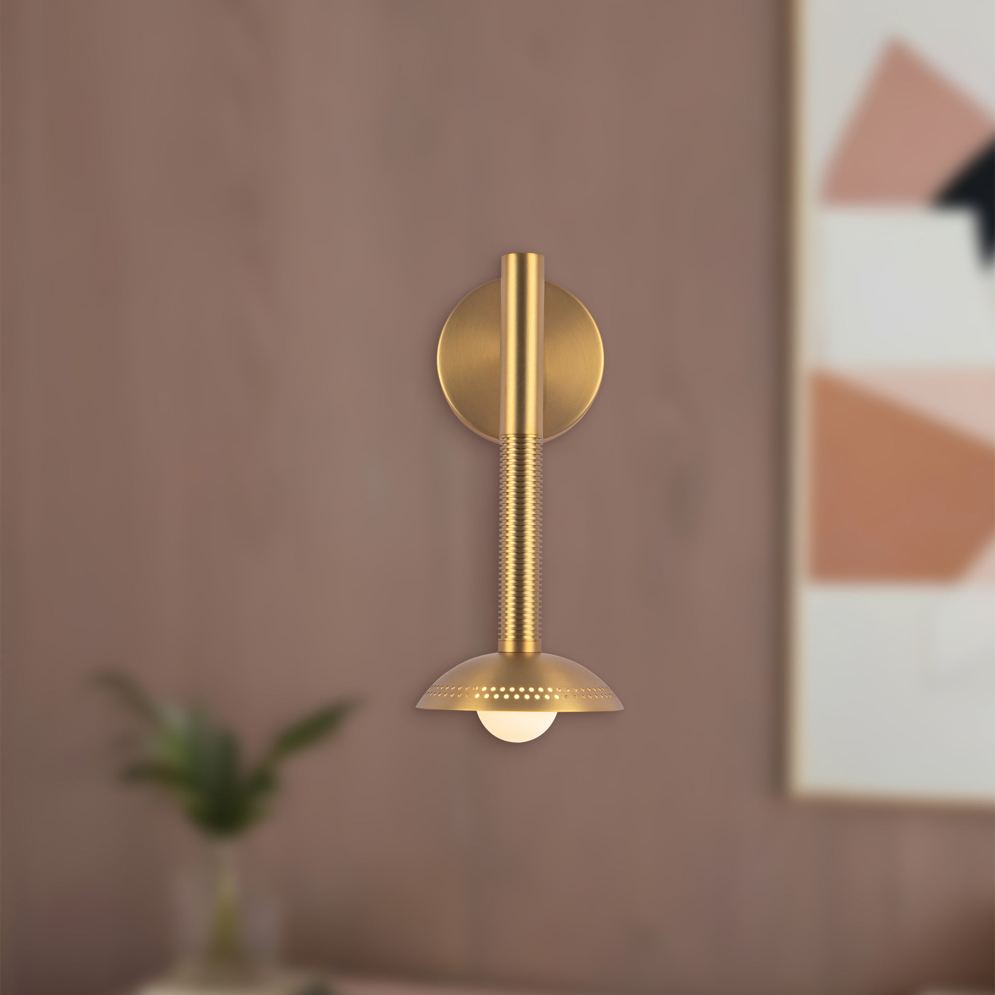 Arden 14-in (With Shade) Aluminum Vanity Light