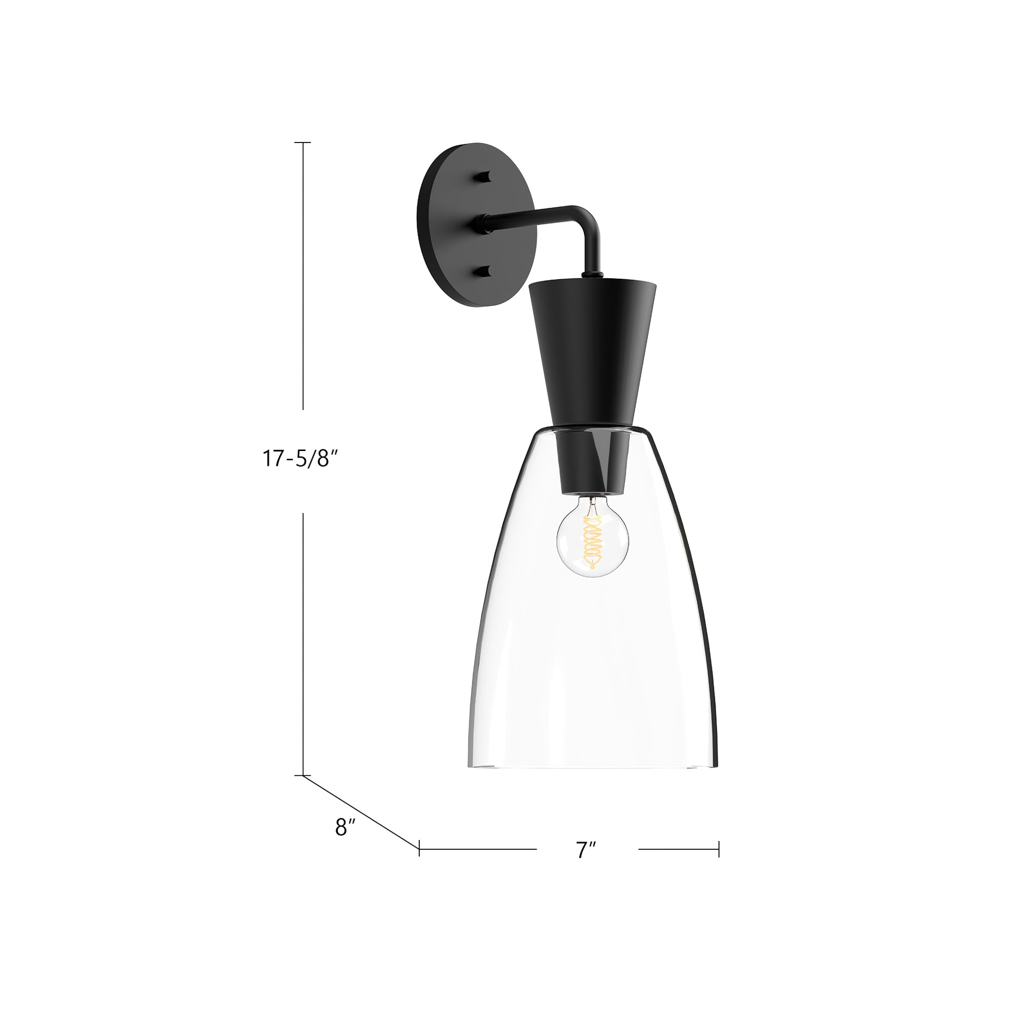 Arlo 7-in Aluminum Vanity Light