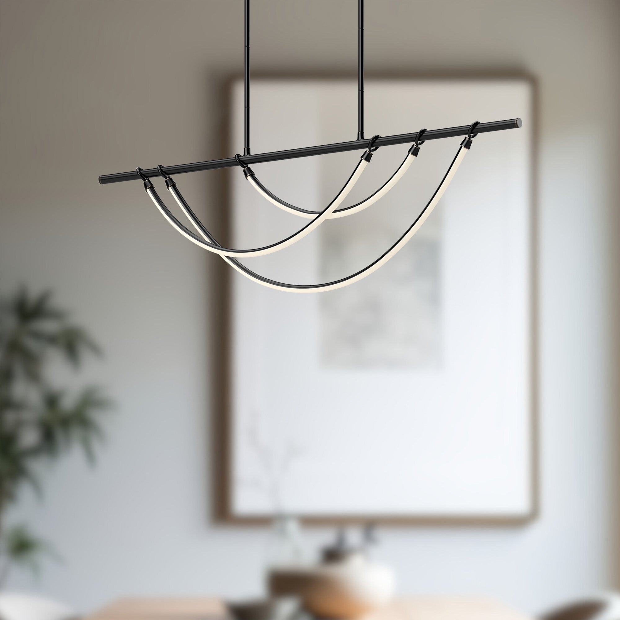 Aryas 48-in Steel Linear Pendant