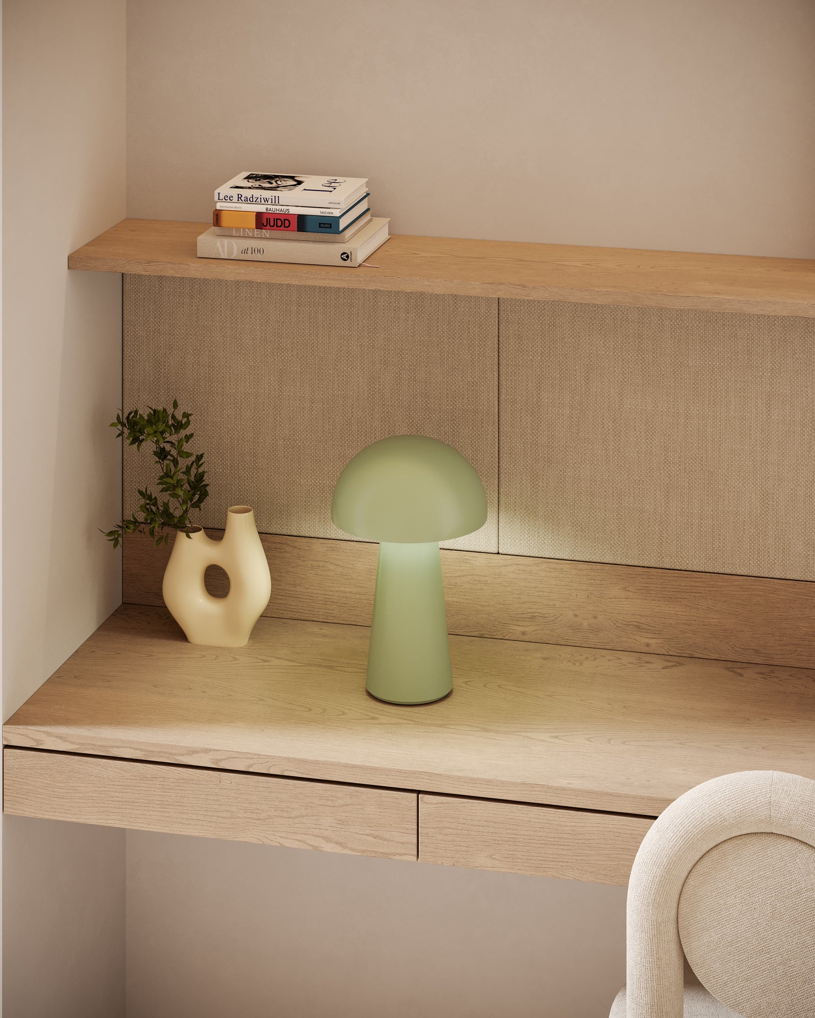 Asher 8-in Polymeric Material Table Lamp