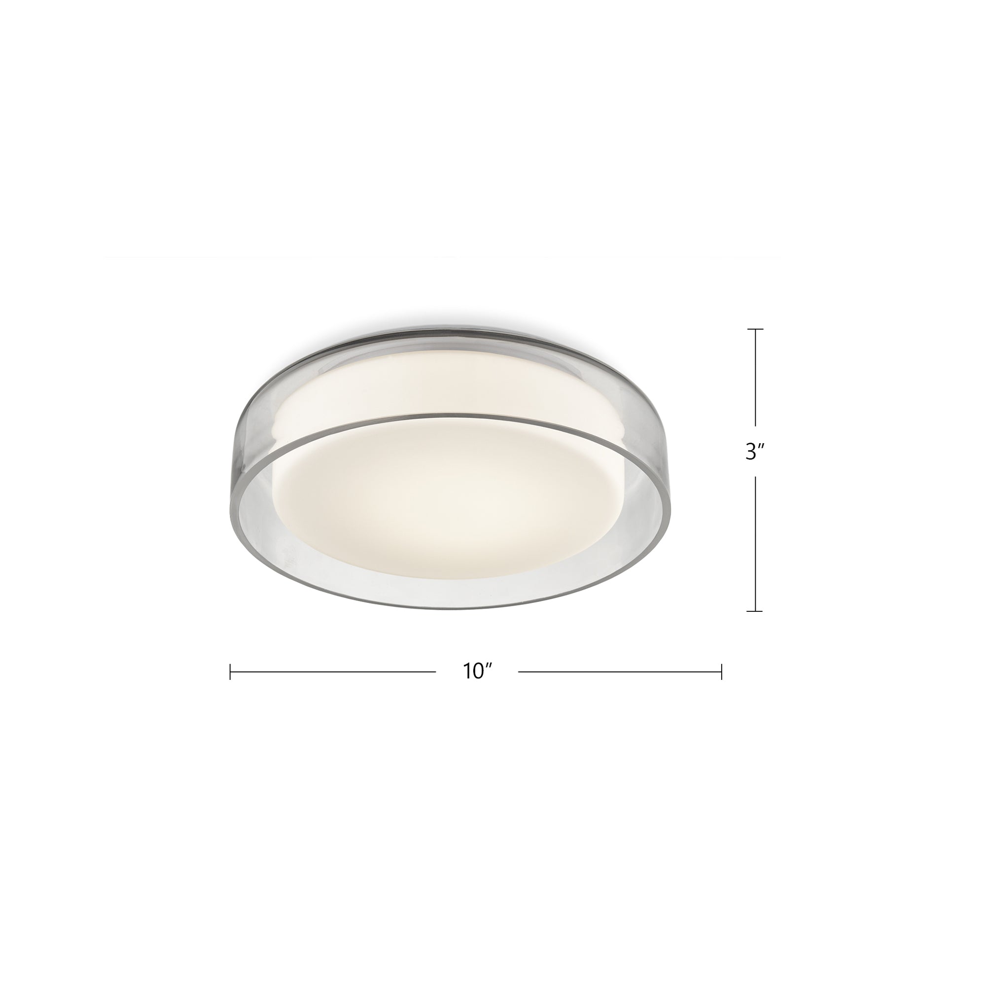 Aston 10-in Steel Flush Mount
