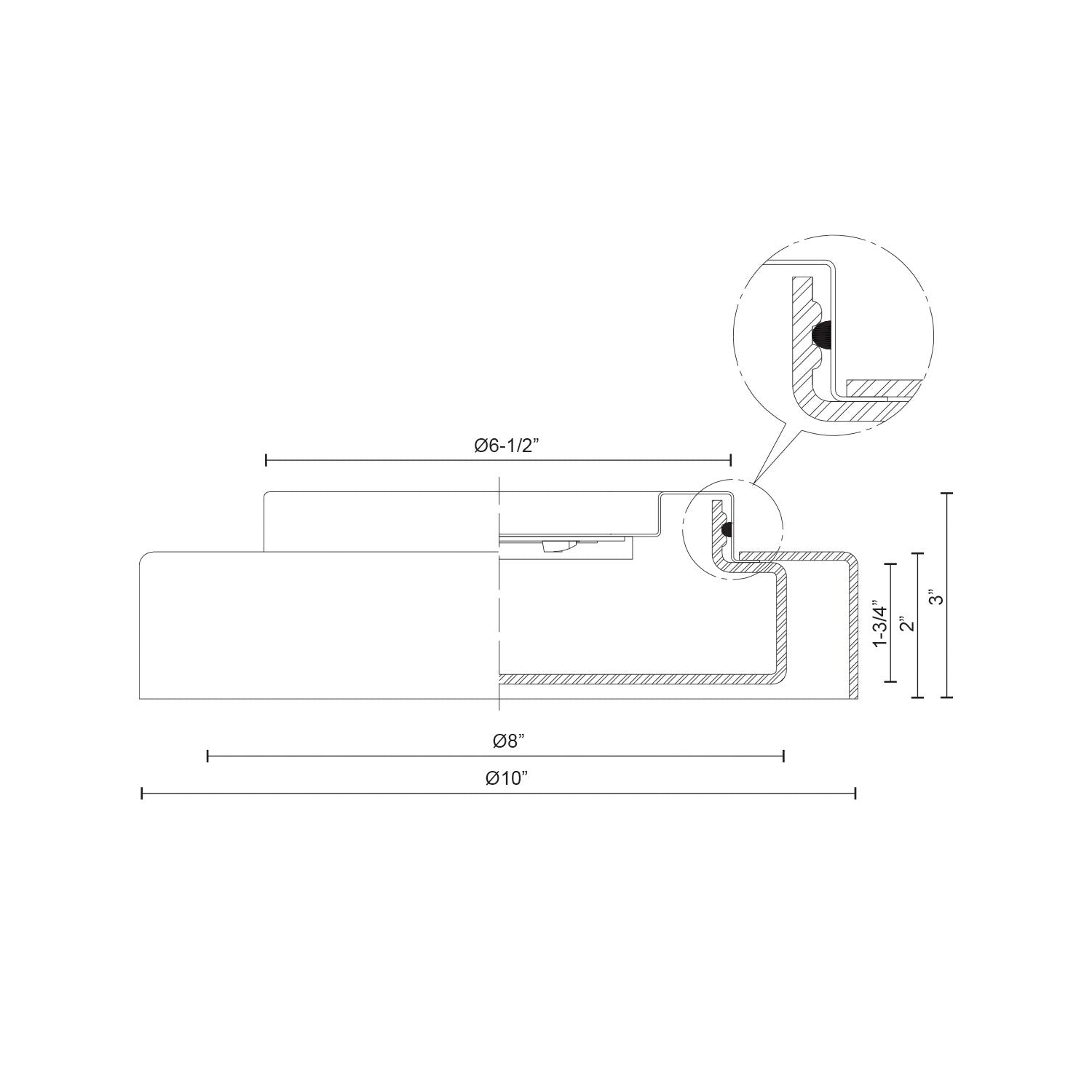 Aston 10-in Steel Flush Mount