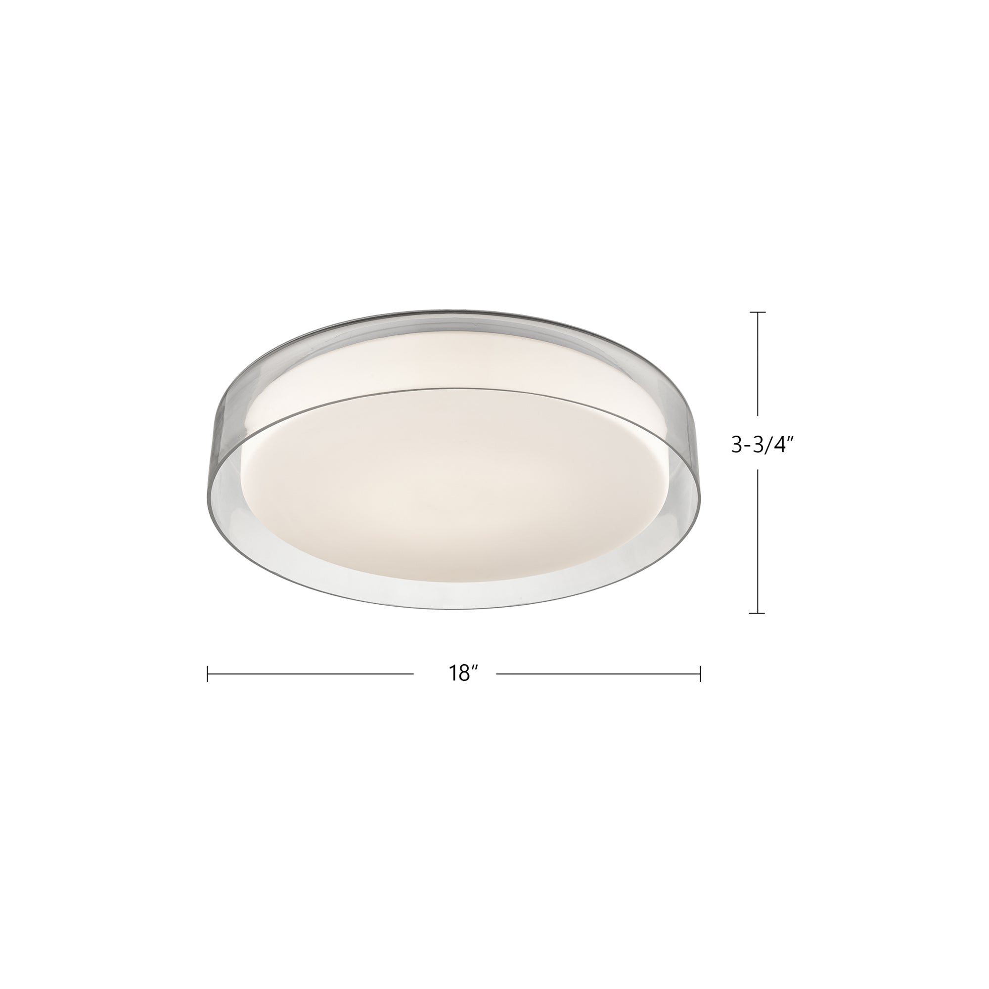 Aston 18-in Steel Flush Mount