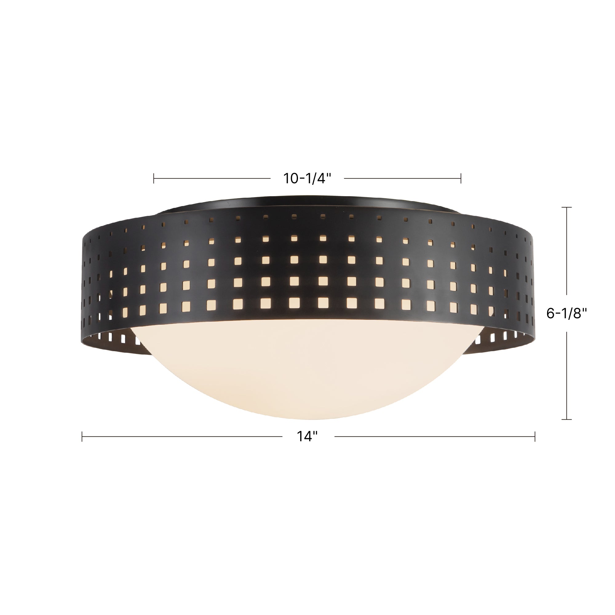 Astoria 14-in Steel Flush Mount