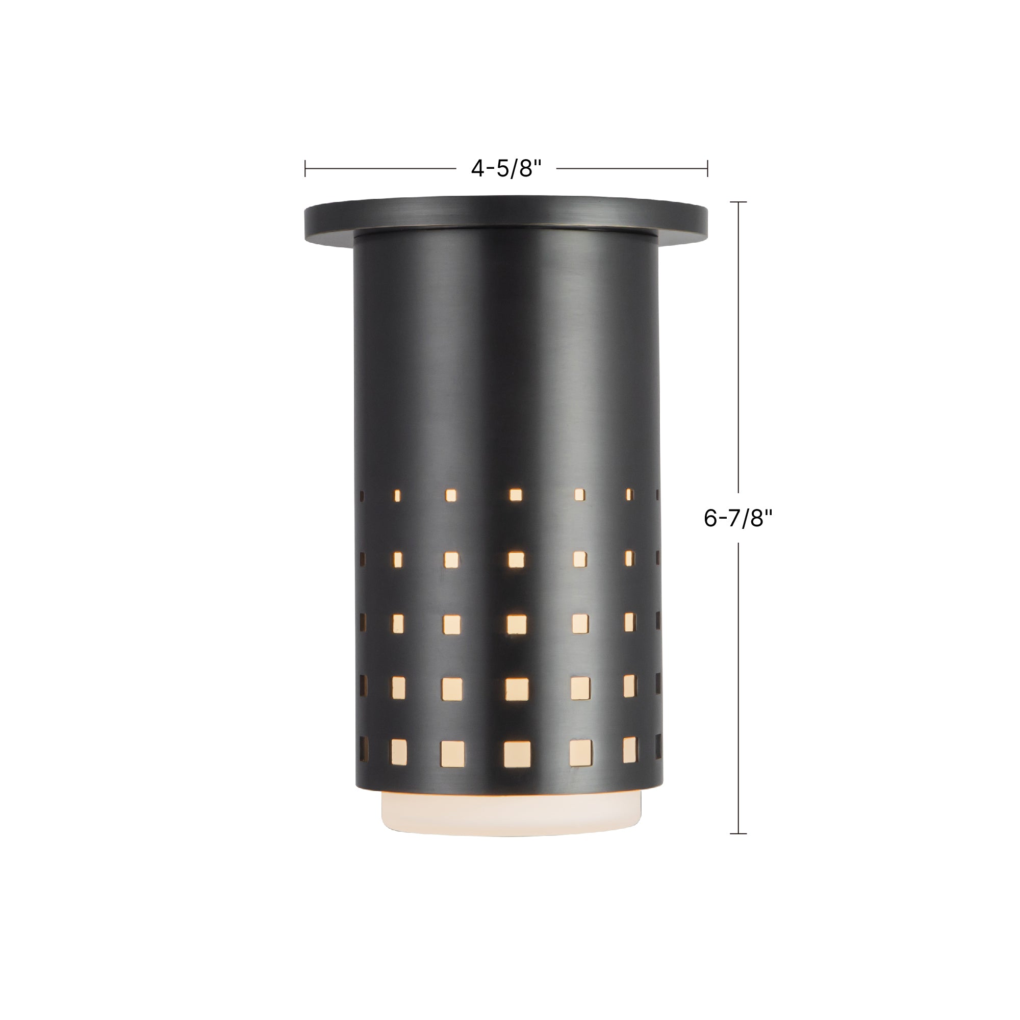 Astoria 5-in Steel Semi-Flush Mount