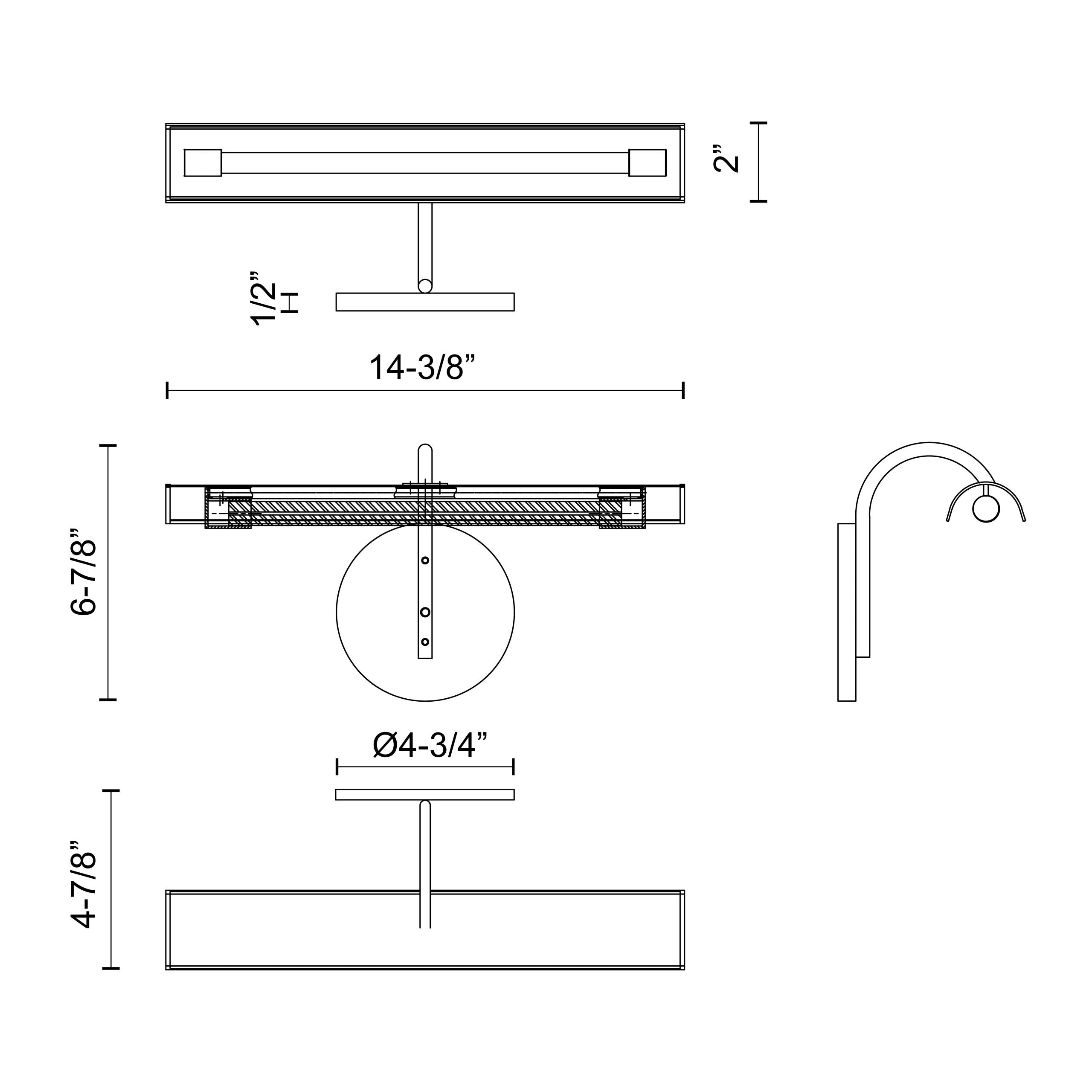 Astrid 14-in Steel Vanity Light