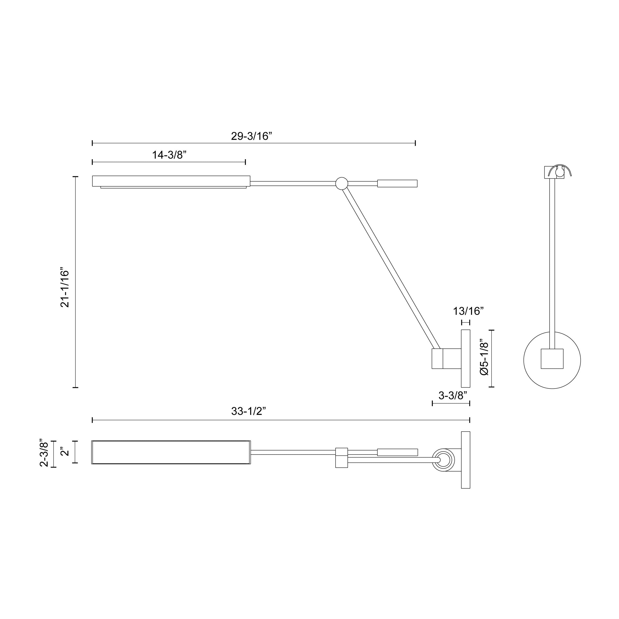 Astrid 33-in Steel Vanity Light