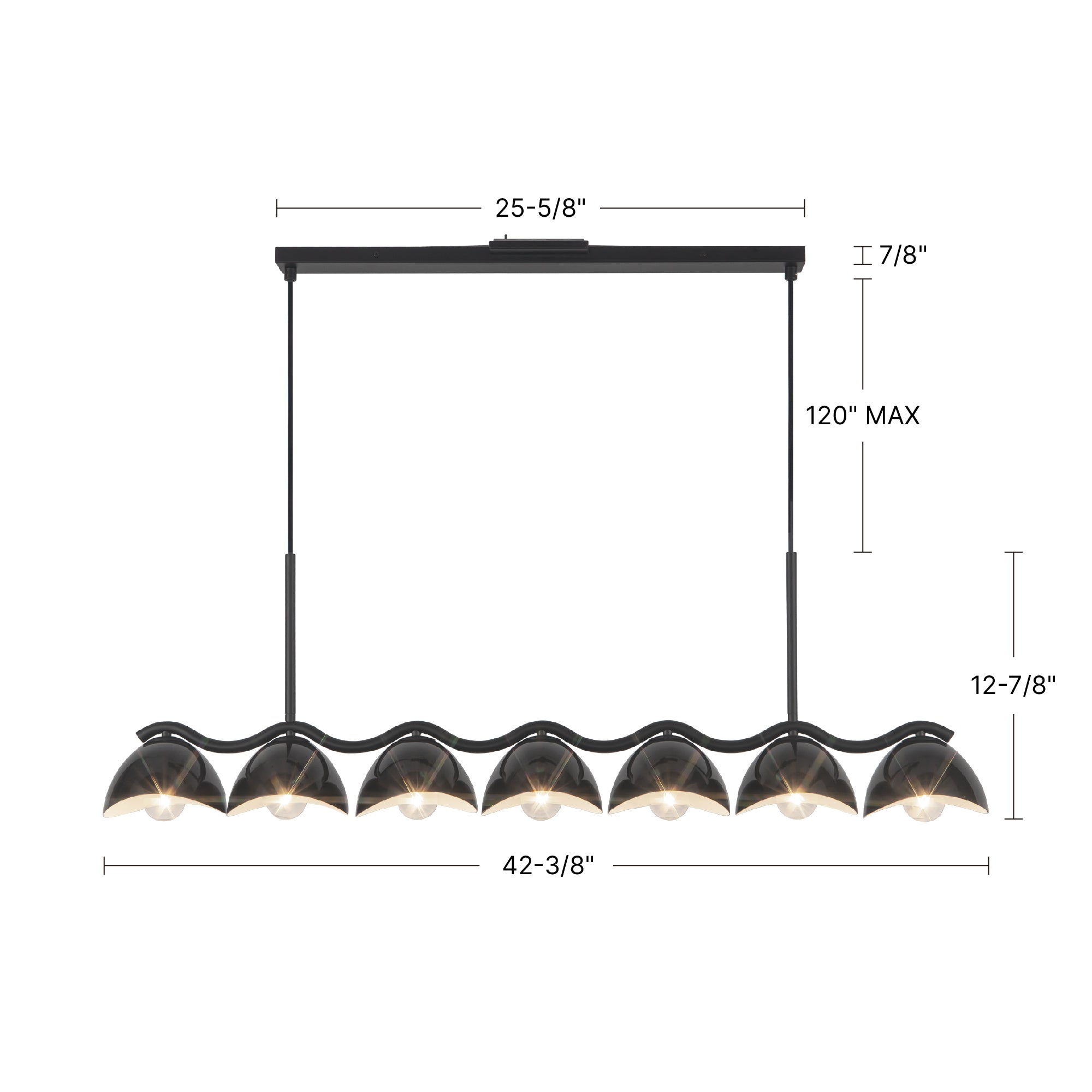 Atlas 42-in Steel Linear Pendant