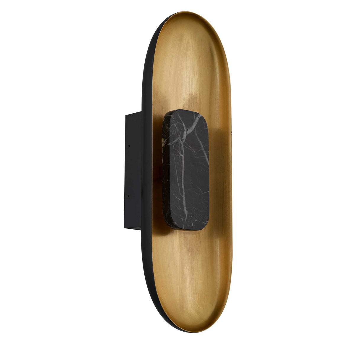 20-Inch Sand Black with Black Marble Marilyn Outdoor LED Wall Sconce