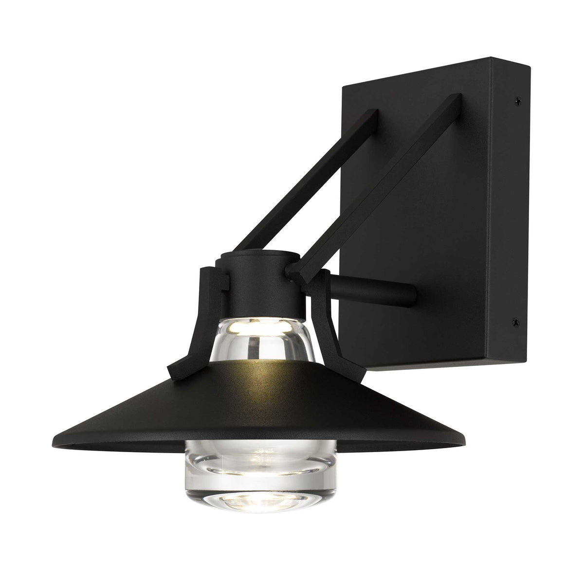 9-Inch Sand Black Radiant Outdoor LED Wall Sconce