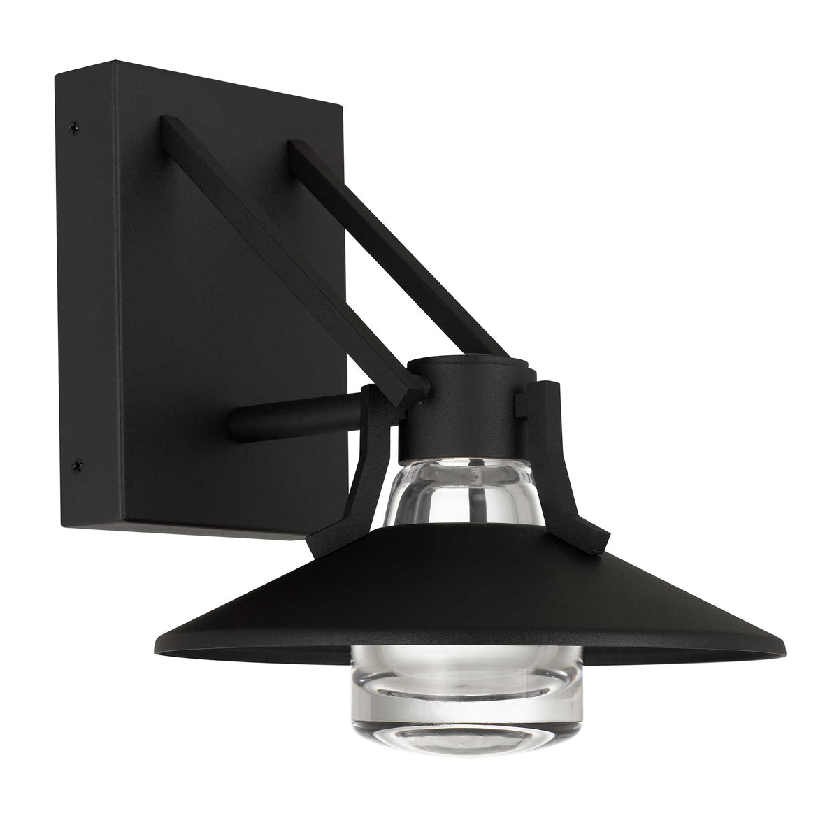 9-Inch Sand Black Radiant Outdoor LED Wall Sconce