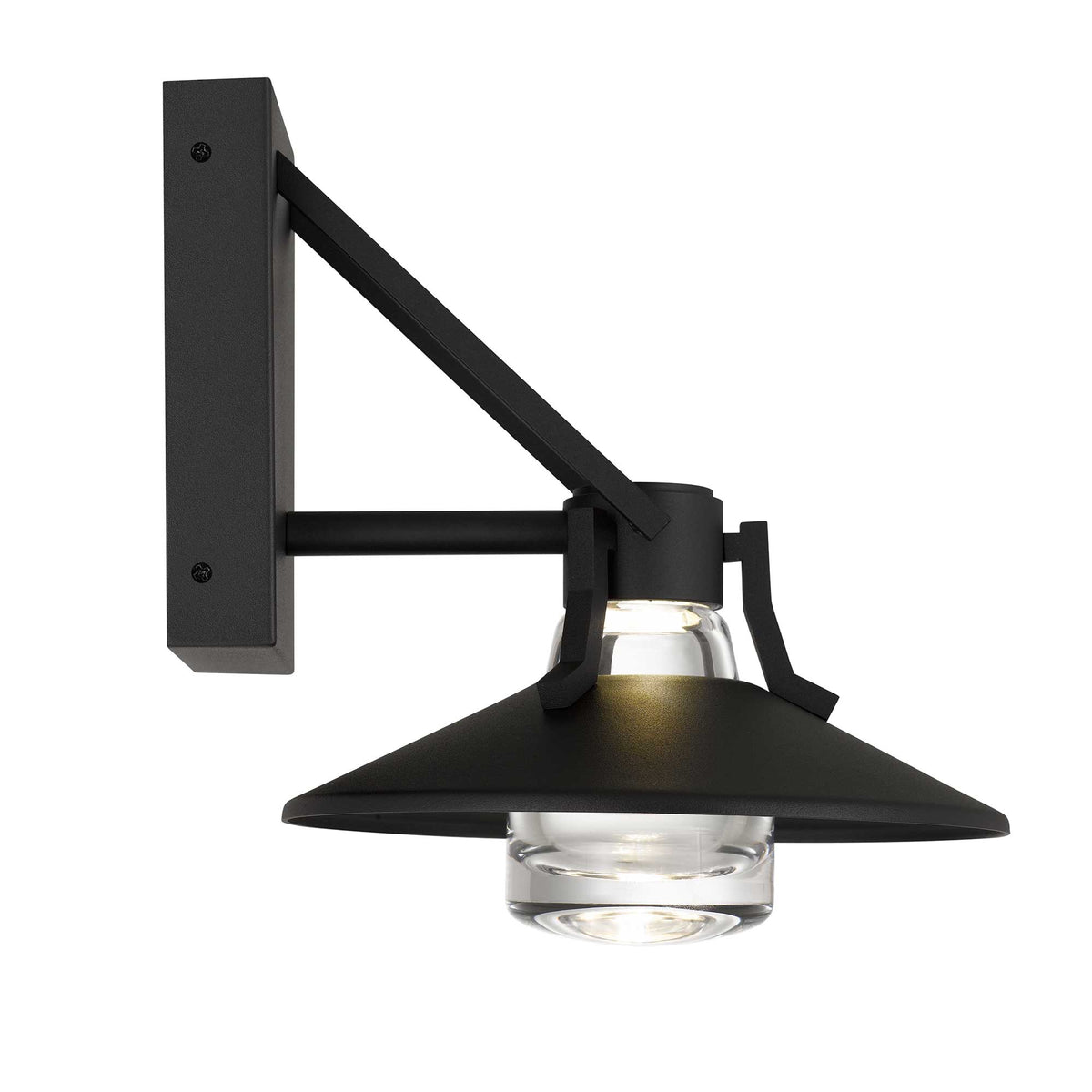 9-Inch Sand Black Radiant Outdoor LED Wall Sconce