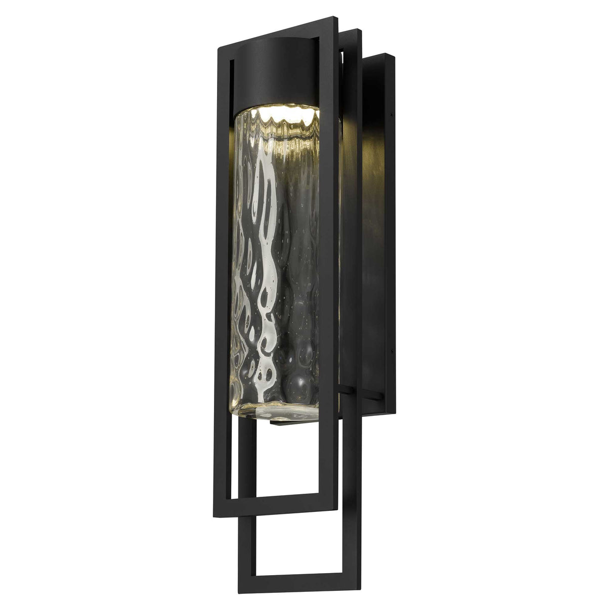 25-Inch Sand Black 2 Step Outdoor LED Wall Sconce